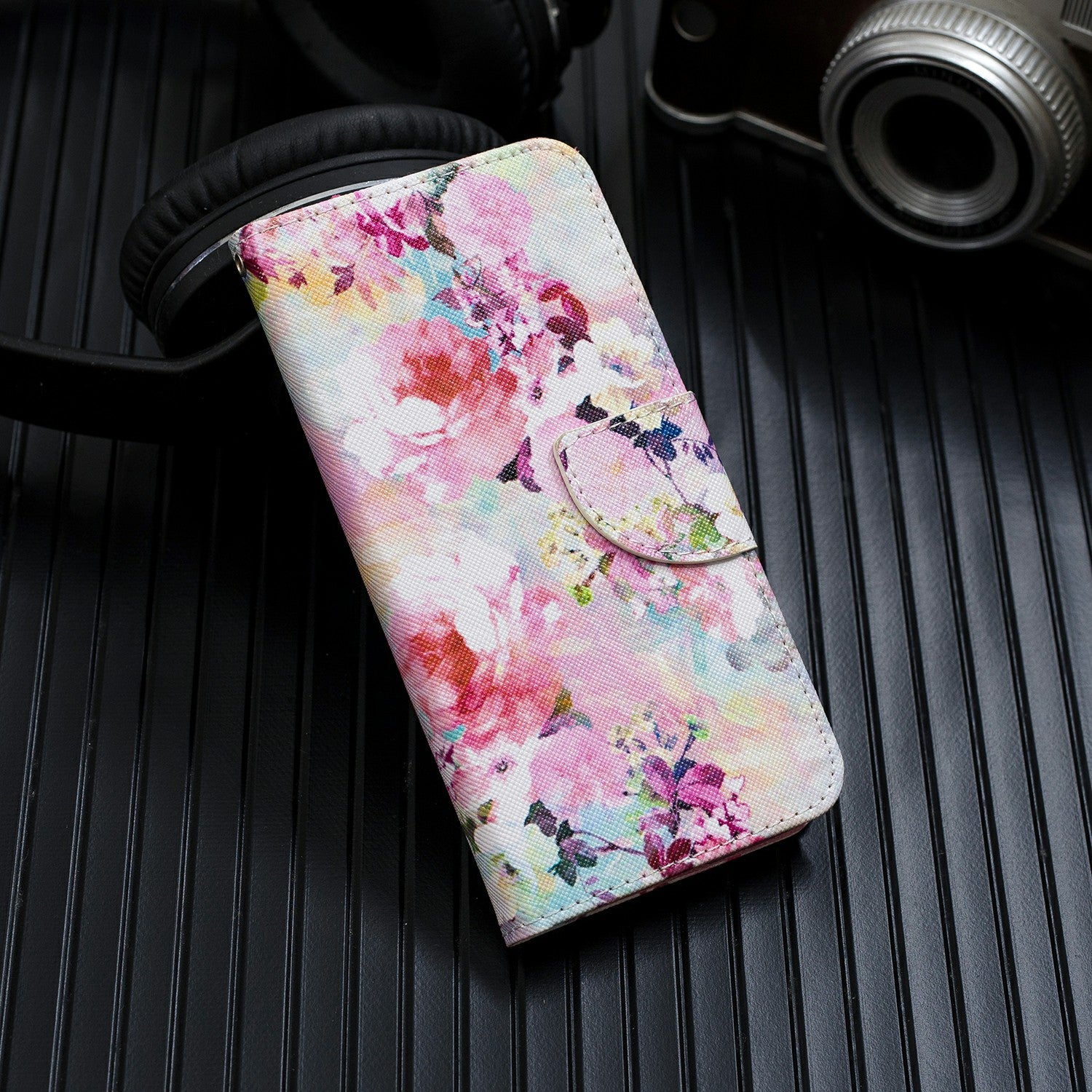 Pattern Printing Cross Texture Wallet Leather Stand Case for Samsung Galaxy S20 4G/S20 5G - Vivid Flowers