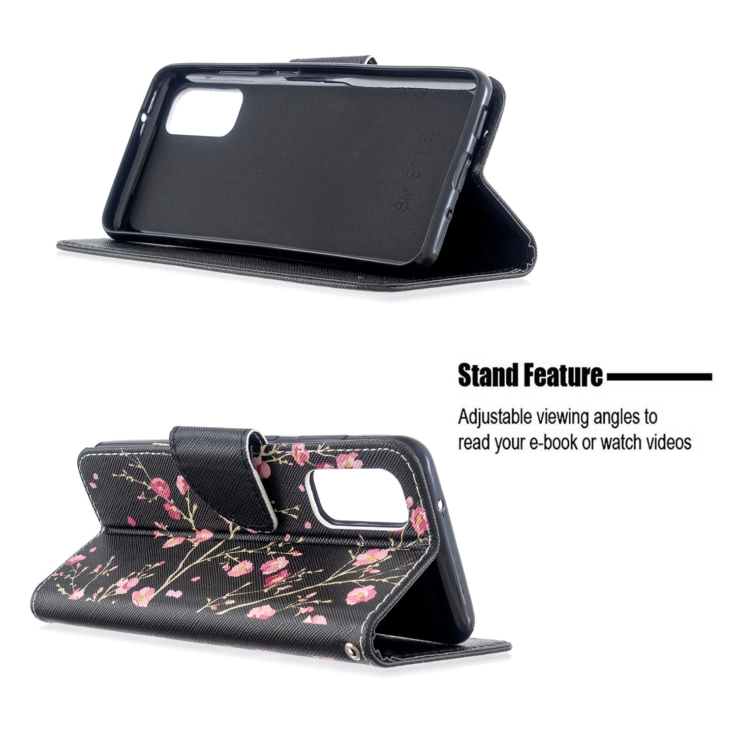 Pattern Printing Cross Texture Wallet Leather Stand Case for Samsung Galaxy S20 4G/S20 5G - Pink Flowers