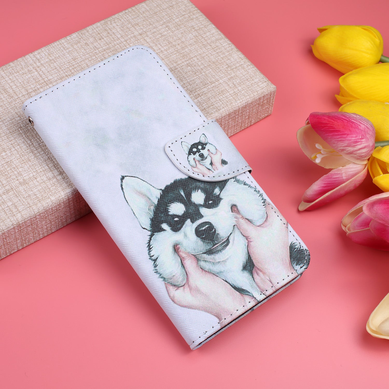 Pattern Printing Cross Texture Wallet Leather Stand Case for Samsung Galaxy S20 4G/S20 5G - Dog