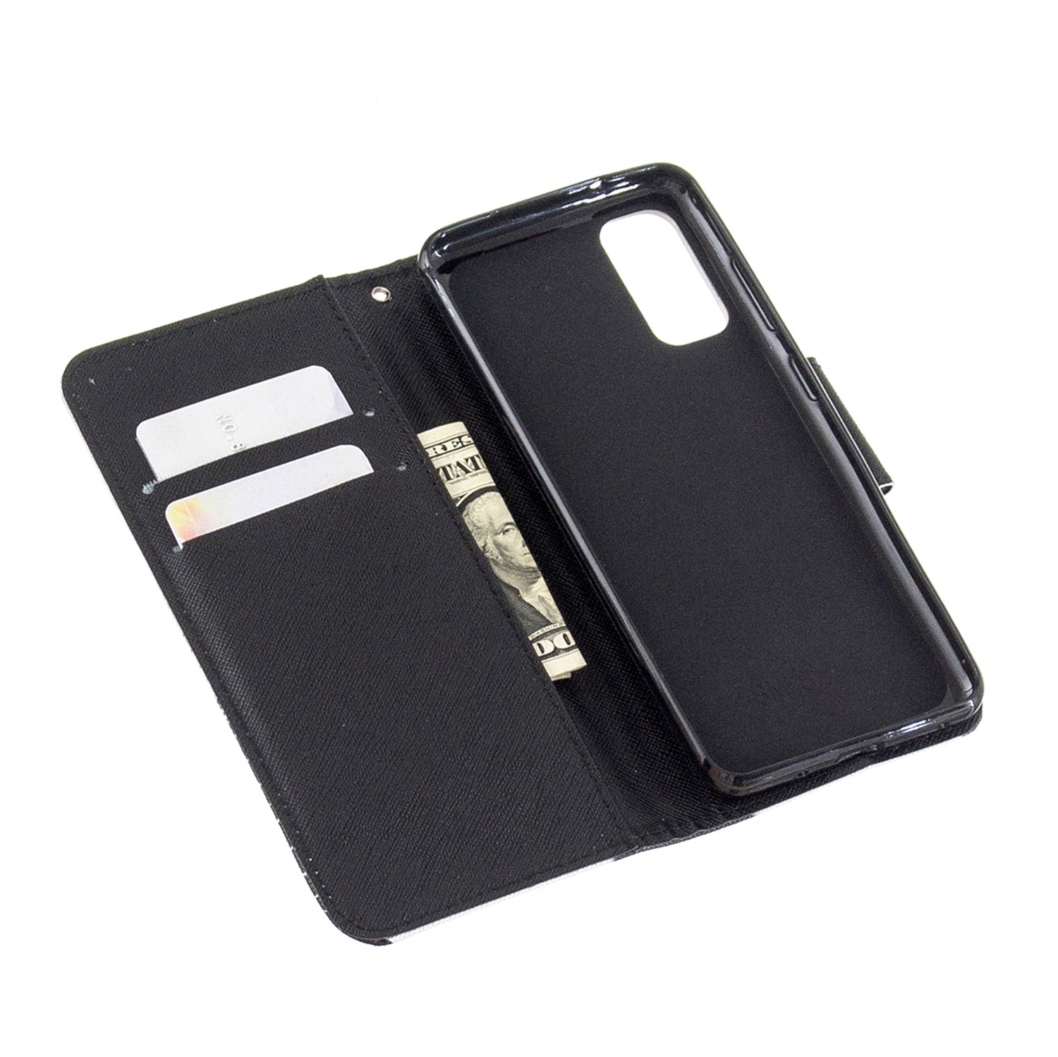 Pattern Printing Cross Texture Wallet Leather Stand Case for Samsung Galaxy S20 4G/S20 5G - Leaf Pattern