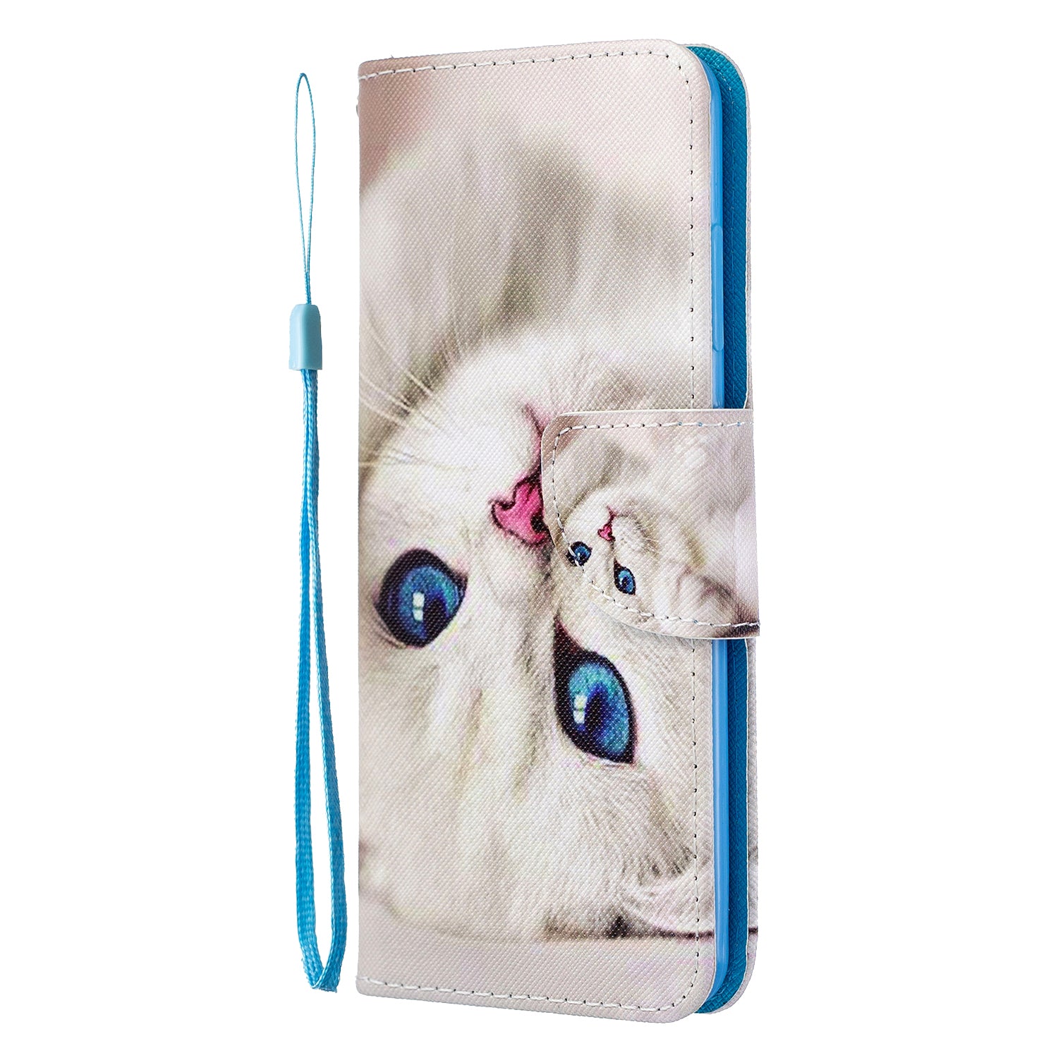 Pattern Printing Cross Texture Wallet Leather Stand Case for Samsung Galaxy S20 4G/S20 5G - Cat