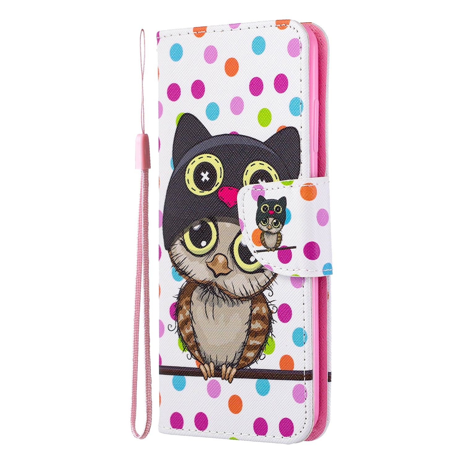 Pattern Printing Cross Texture Wallet Leather Stand Case for Samsung Galaxy S20 4G/S20 5G - Owl