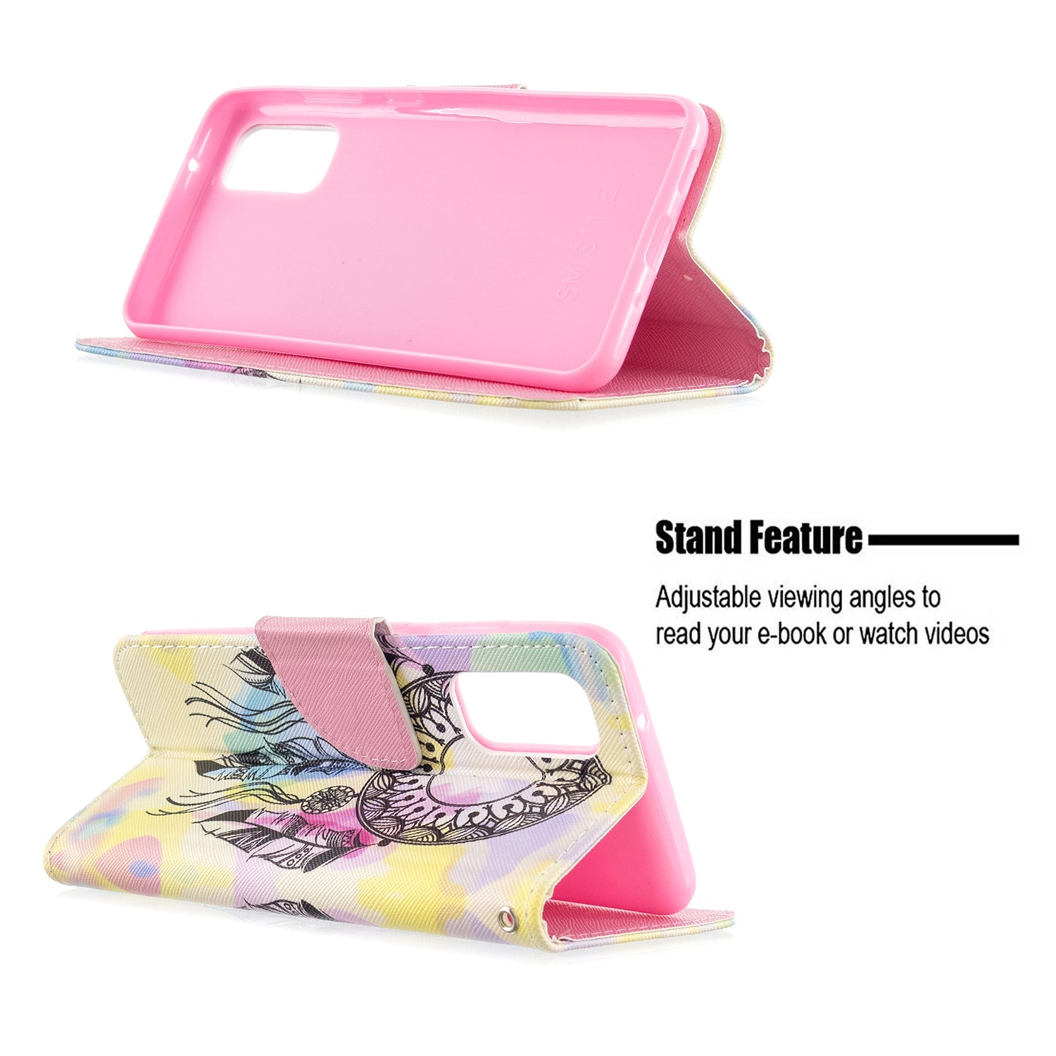 Pattern Printing Cross Texture Wallet Leather Stand Case for Samsung Galaxy S20 4G/S20 5G - Dream Catcher