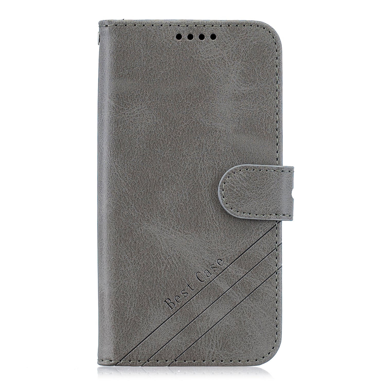 Wallet Leather Stand Phone Cover with Lanyard for Samsung Galaxy S20 Ultra - Grey