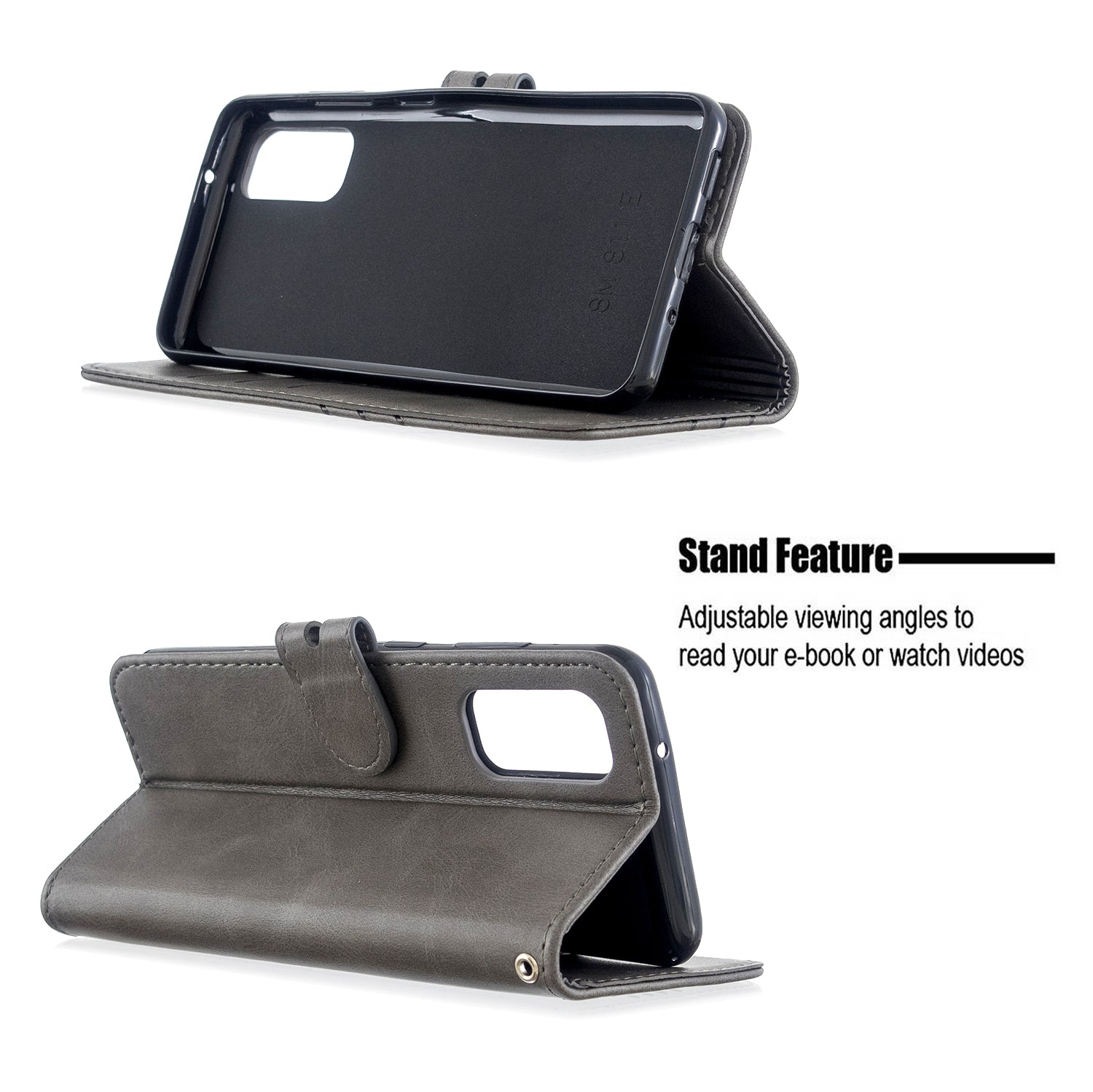 Wallet Leather Stand Phone Cover with Lanyard for Samsung Galaxy S20 4G/S20 5G - Grey