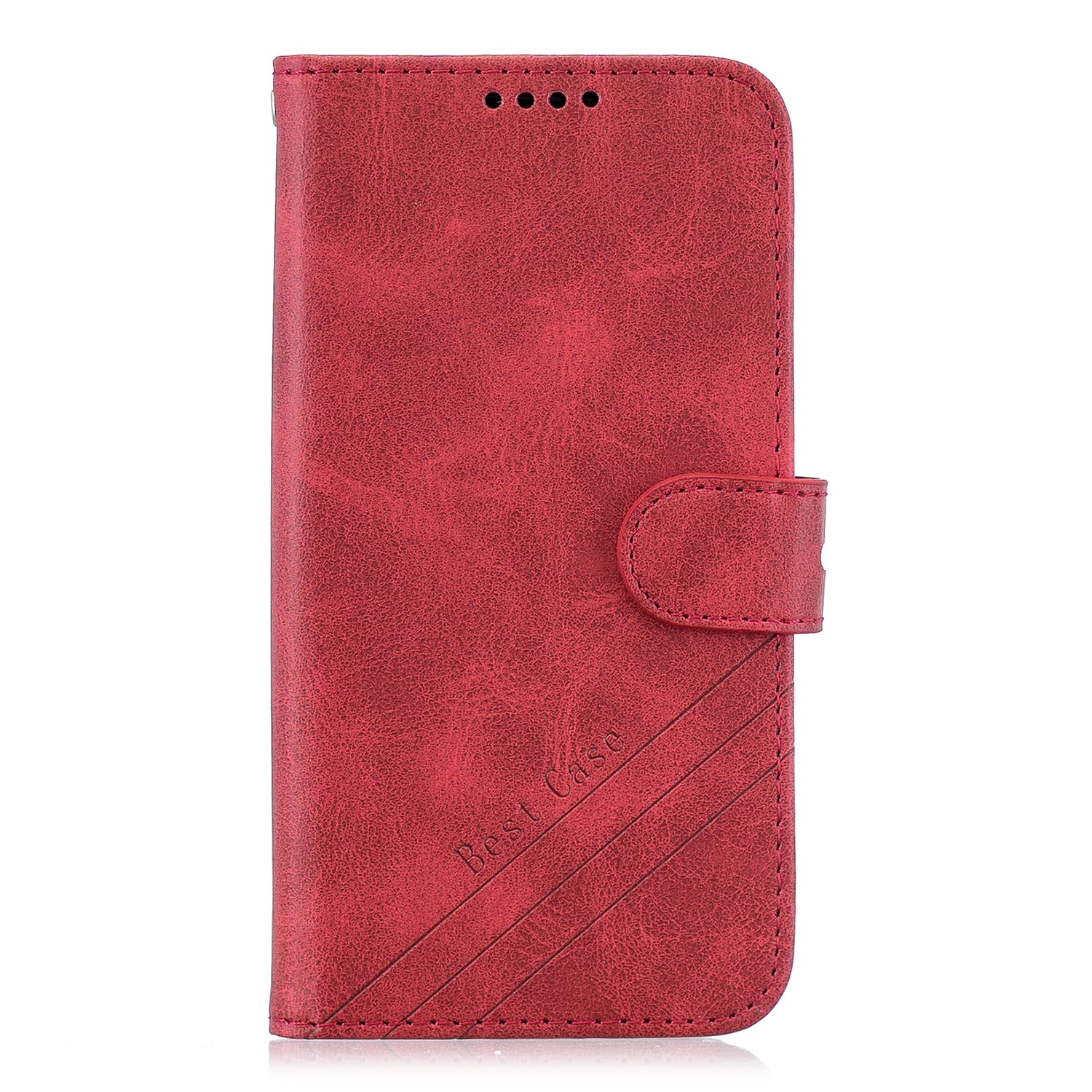 Wallet Leather Stand Phone Cover with Lanyard for Samsung Galaxy S20 4G/S20 5G - Red