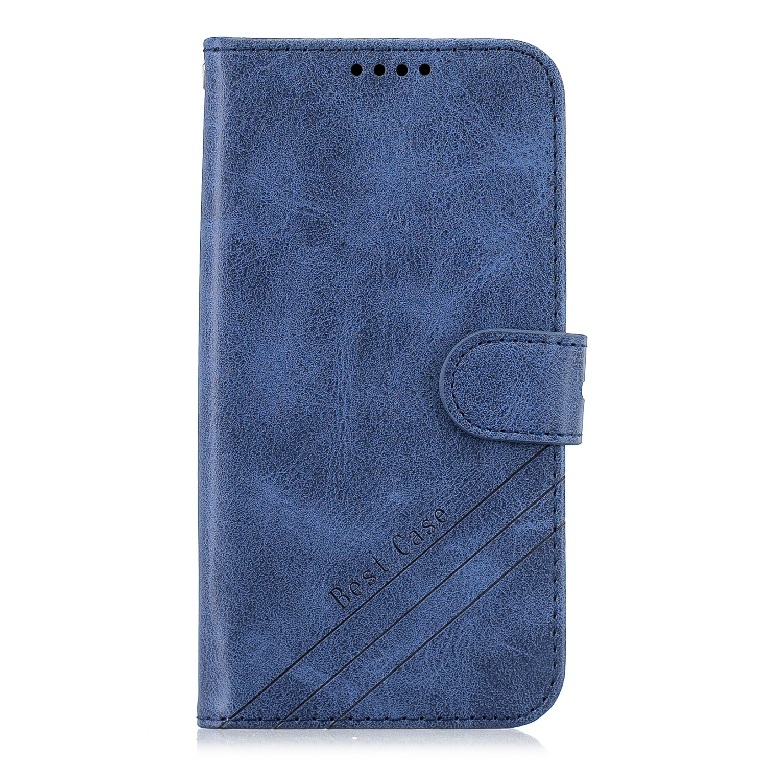 Wallet Leather Stand Phone Cover with Lanyard for Samsung Galaxy S20 4G/S20 5G - Blue