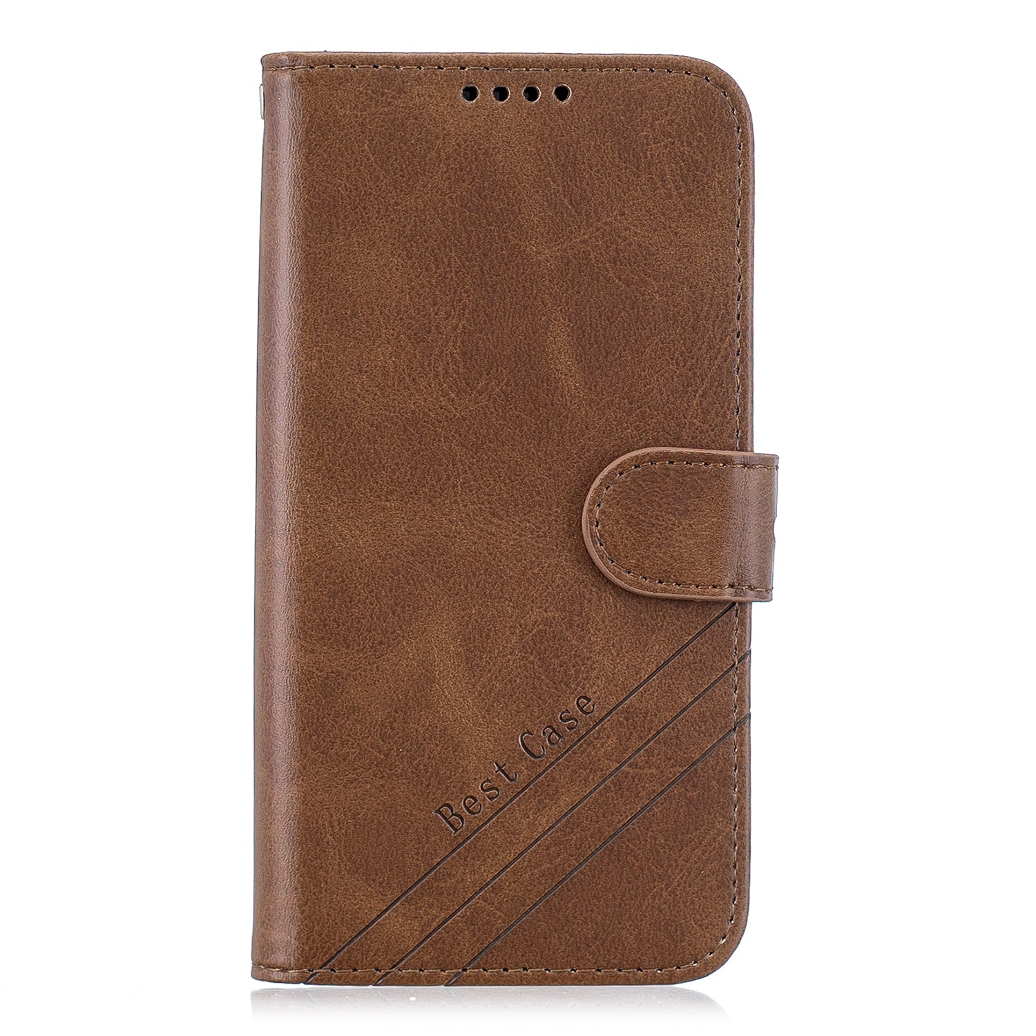 Wallet Leather Stand Phone Cover with Lanyard for Samsung Galaxy S20 4G/S20 5G - Coffee