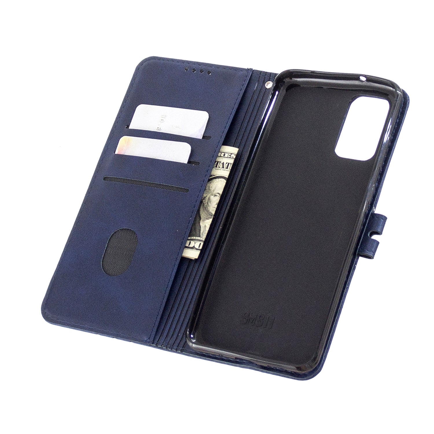 Wallet Leather Stand Phone Cover with Lanyard for Samsung Galaxy S20 Plus - Blue