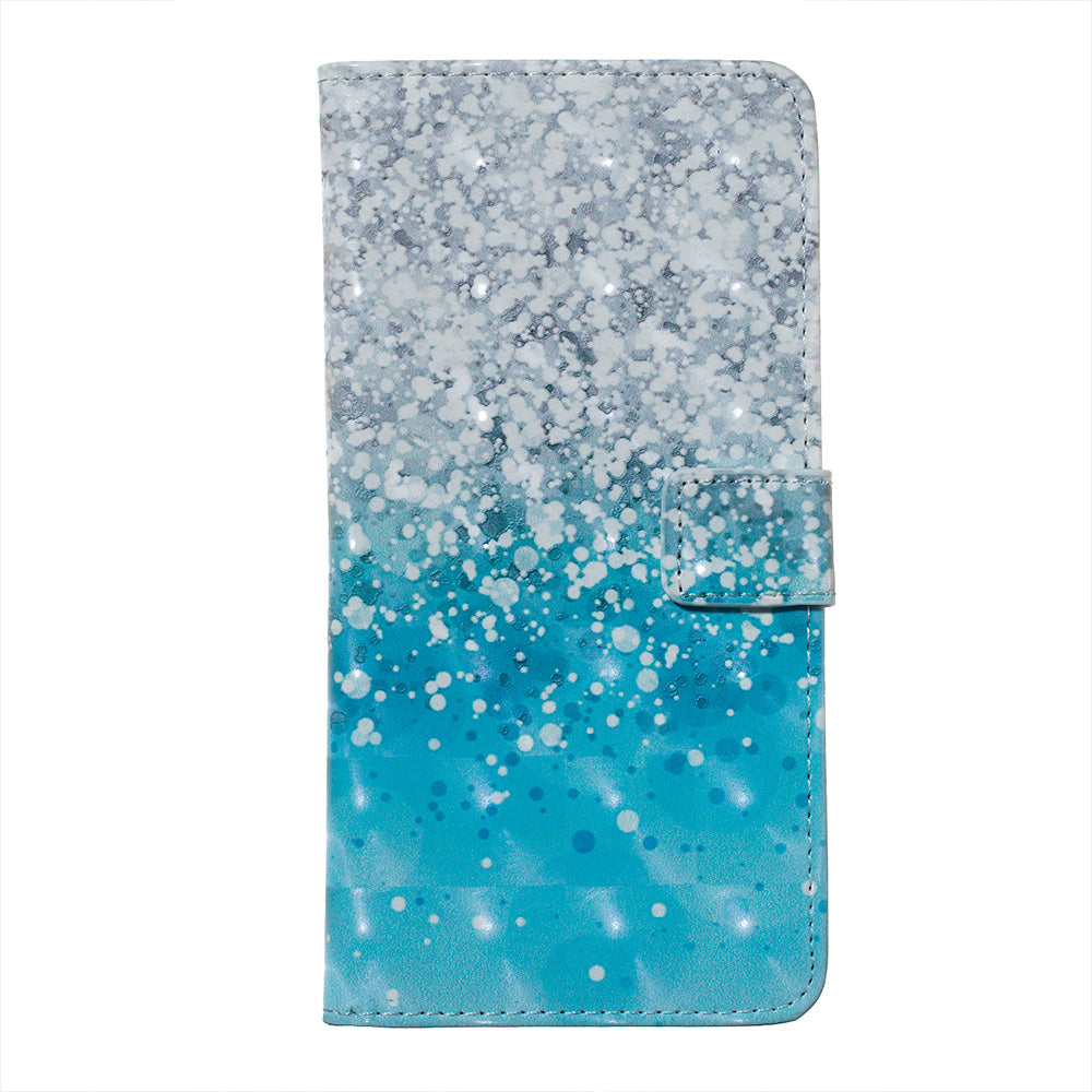 3D Colored Carving Pattern Printing Wallet Leather Shell for Samsung Galaxy S20 Plus/S20 Plus 5G - Bead