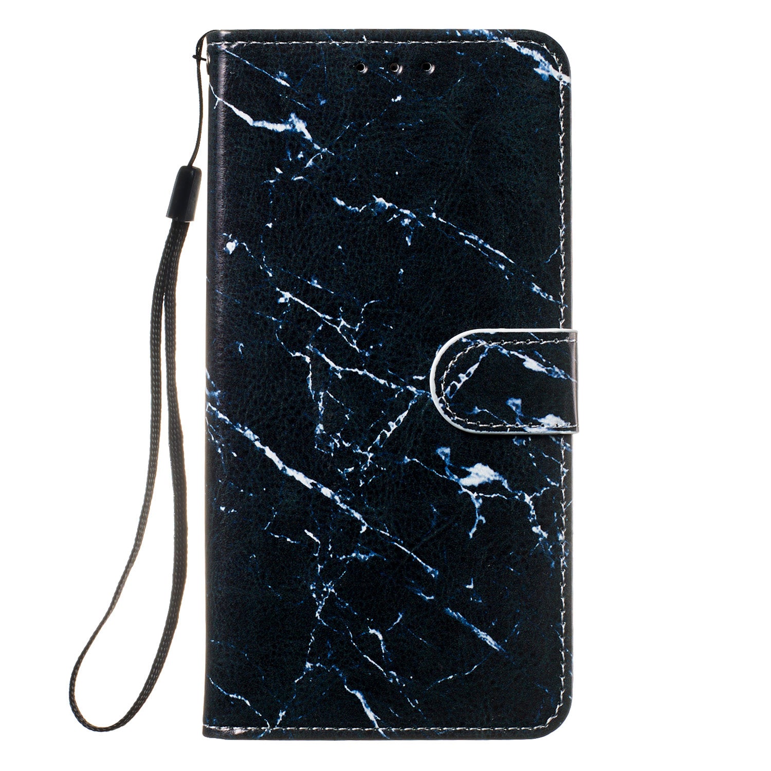 New Pattern Printing Leather Wallet Stand Phone Case for Samsung Galaxy S20 4G/S20 5G - Black Marble Grain