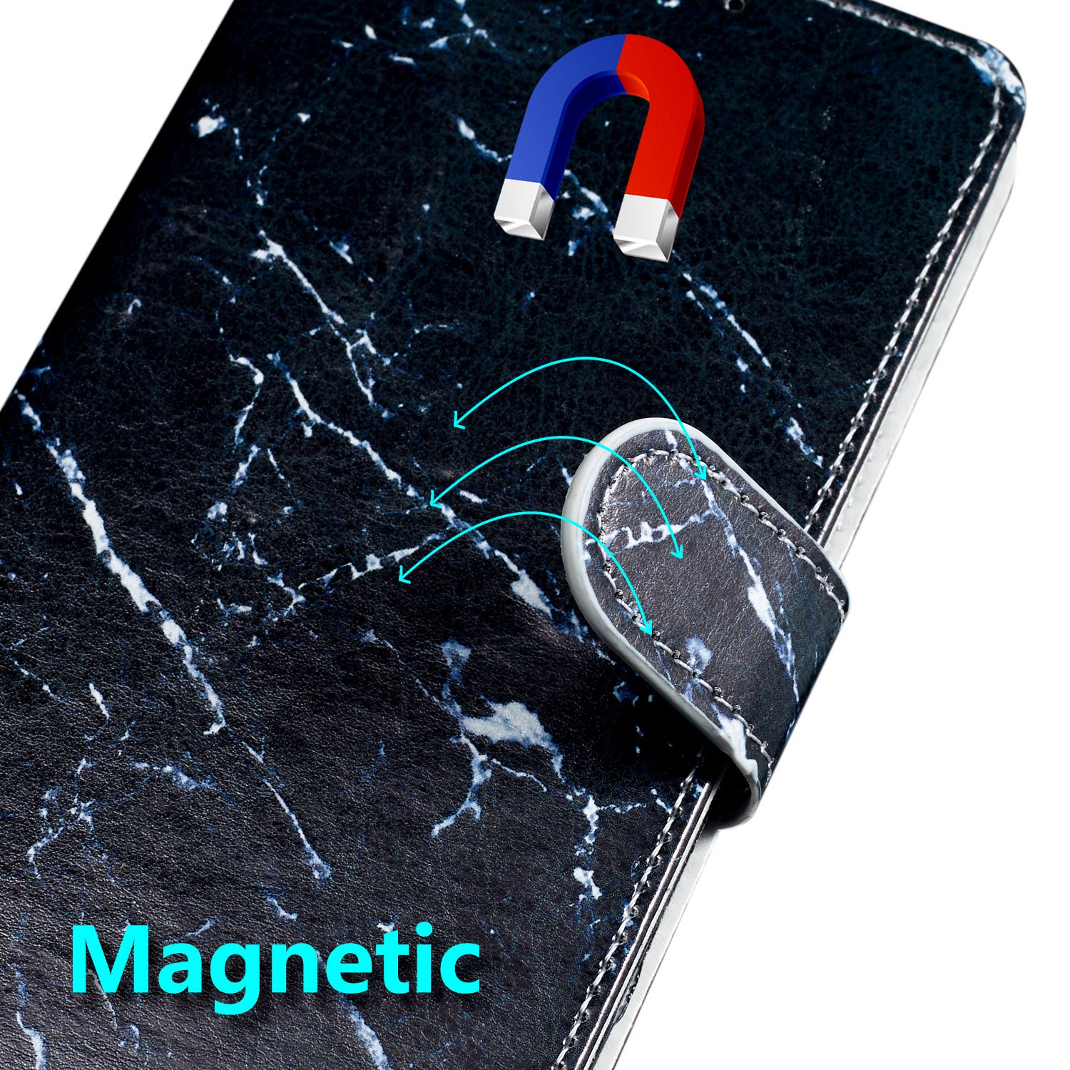 New Pattern Printing Leather Wallet Stand Phone Case for Samsung Galaxy S20 4G/S20 5G - Black Marble Grain