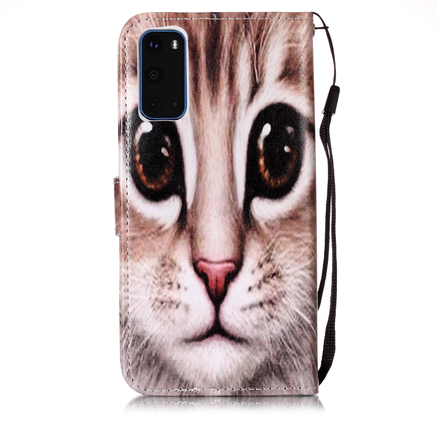 New Pattern Printing Leather Wallet Stand Phone Case for Samsung Galaxy S20 4G/S20 5G - Cat