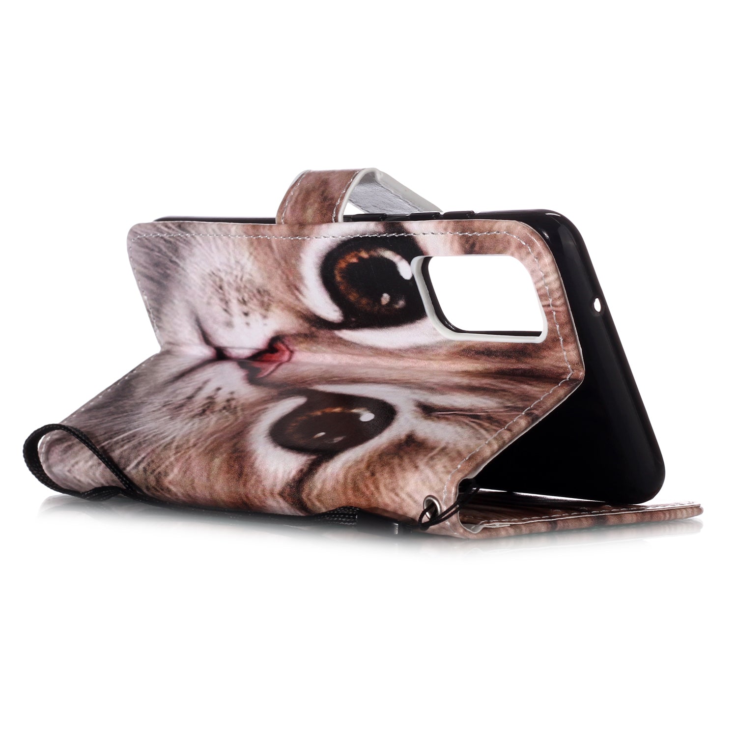 New Pattern Printing Leather Wallet Stand Phone Case for Samsung Galaxy S20 4G/S20 5G - Cat