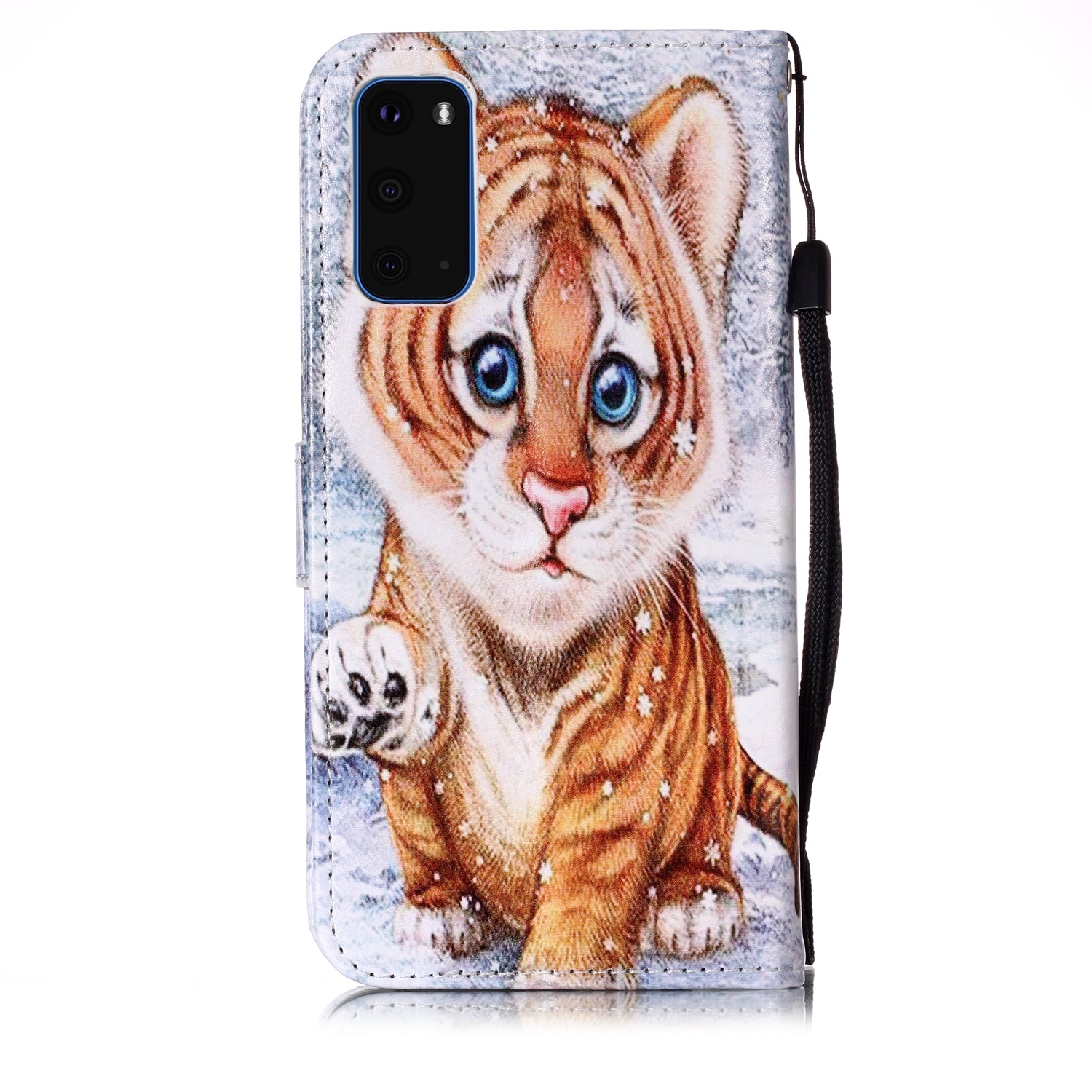 New Pattern Printing Leather Wallet Stand Phone Case for Samsung Galaxy S20 4G/S20 5G - Little Tiger