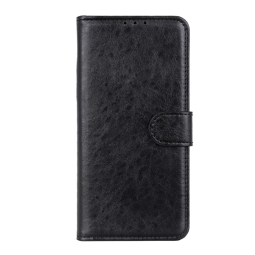 Crazy Horse Skin Leather Phone Case for Samsung Galaxy S20 Plus - Black