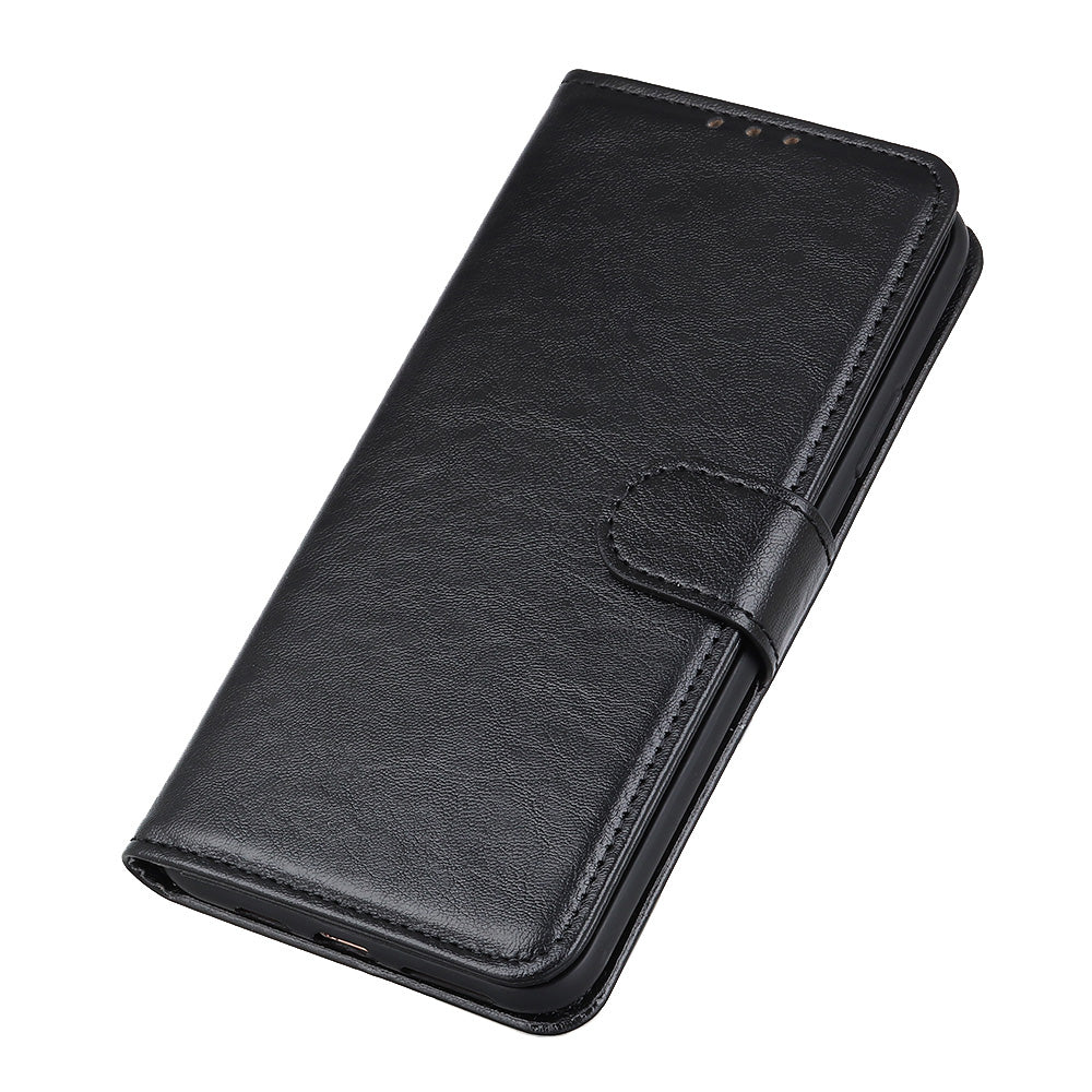 Crazy Horse Skin Leather Phone Case for Samsung Galaxy S20 Plus - Black