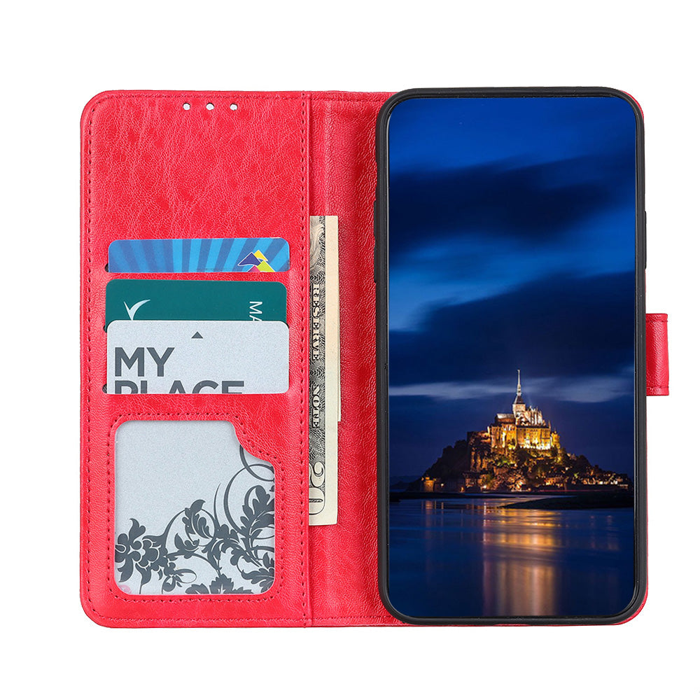 Crazy Horse Leather Stylish Cover for Samsung Galaxy S20 Ultra - Red