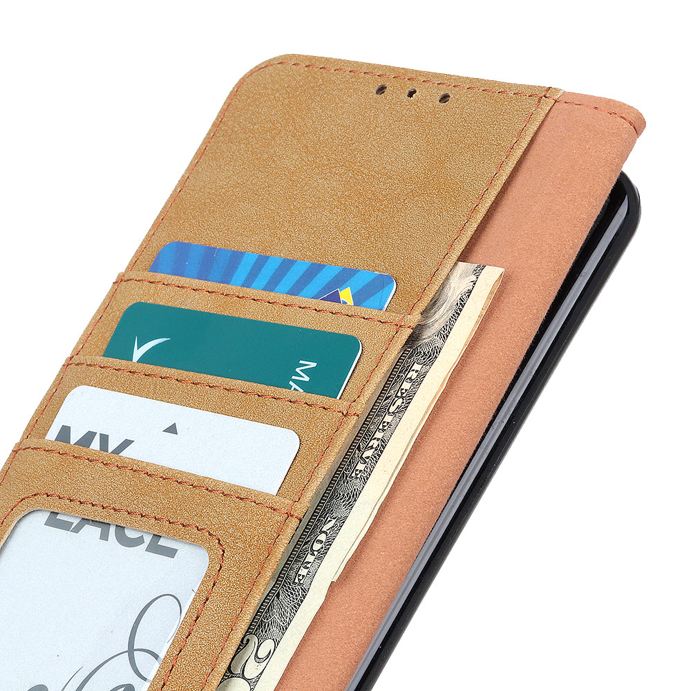 KHAZHEN Vantage Textured Wallet Leather Phone Case for Samsung Galaxy S20 Ultra - Khaki