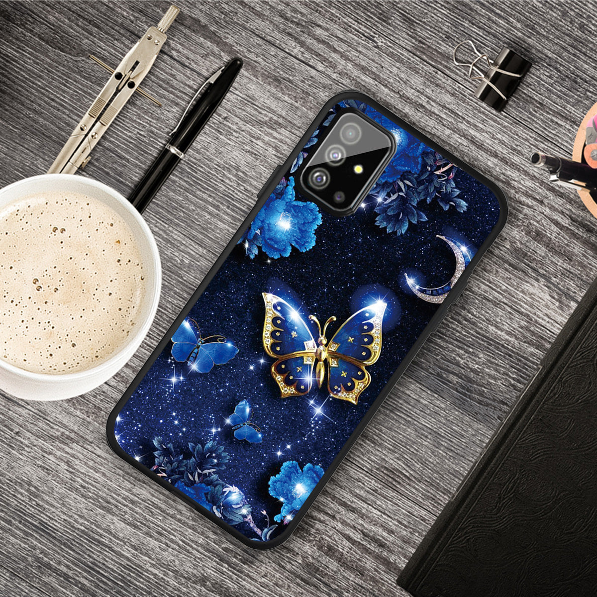 Matte Pattern Printing TPU Back Case for Samsung Galaxy S20 Plus - Butterflies