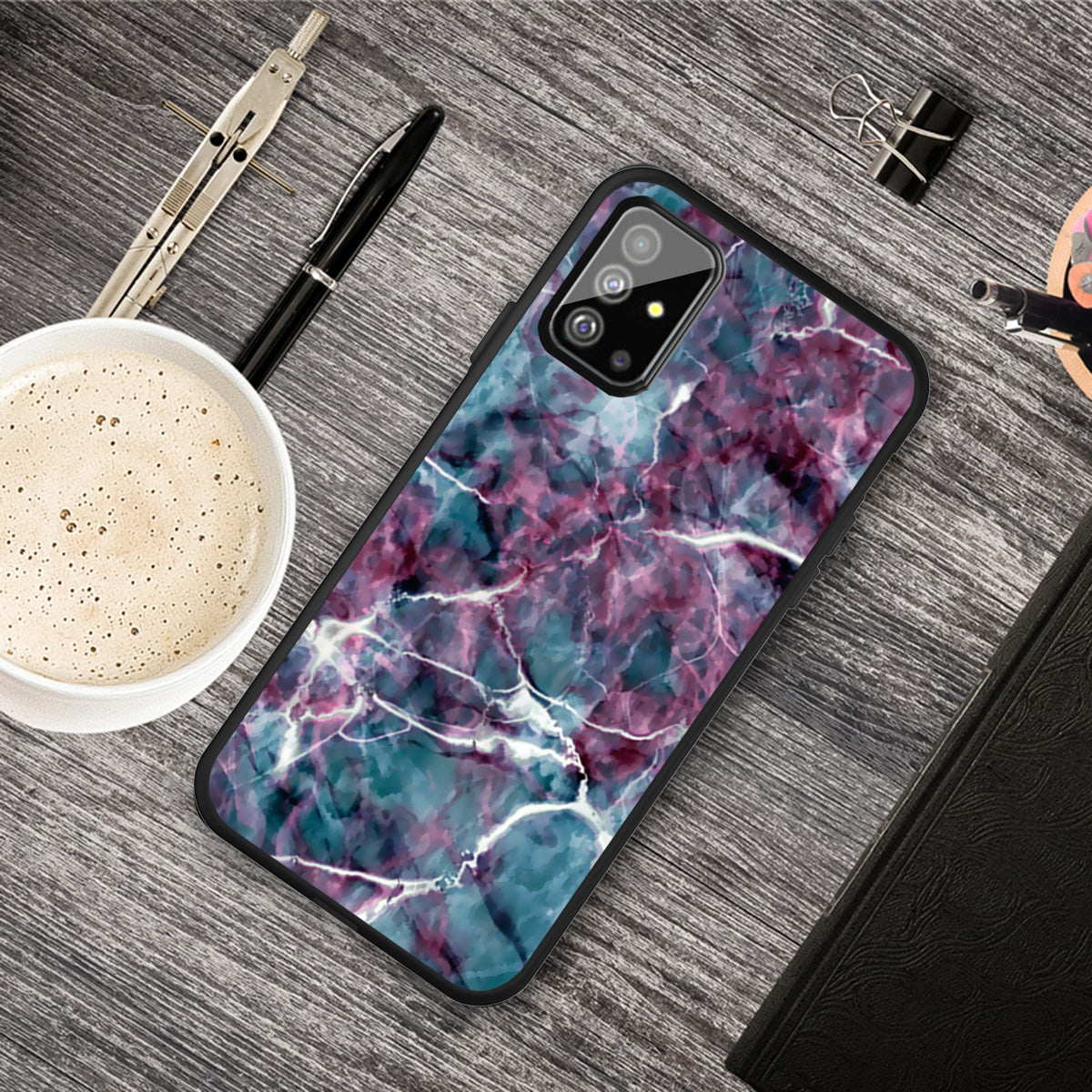 Matte Pattern Printing TPU Back Case for Samsung Galaxy S20 Plus - Marble Pattern