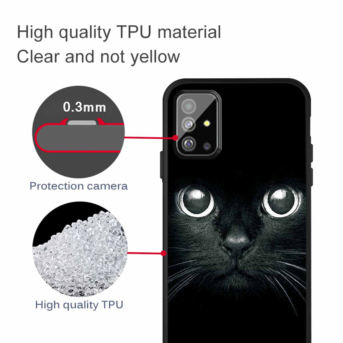 Matte Pattern Printing TPU Back Case for Samsung Galaxy S20 Plus - Cat