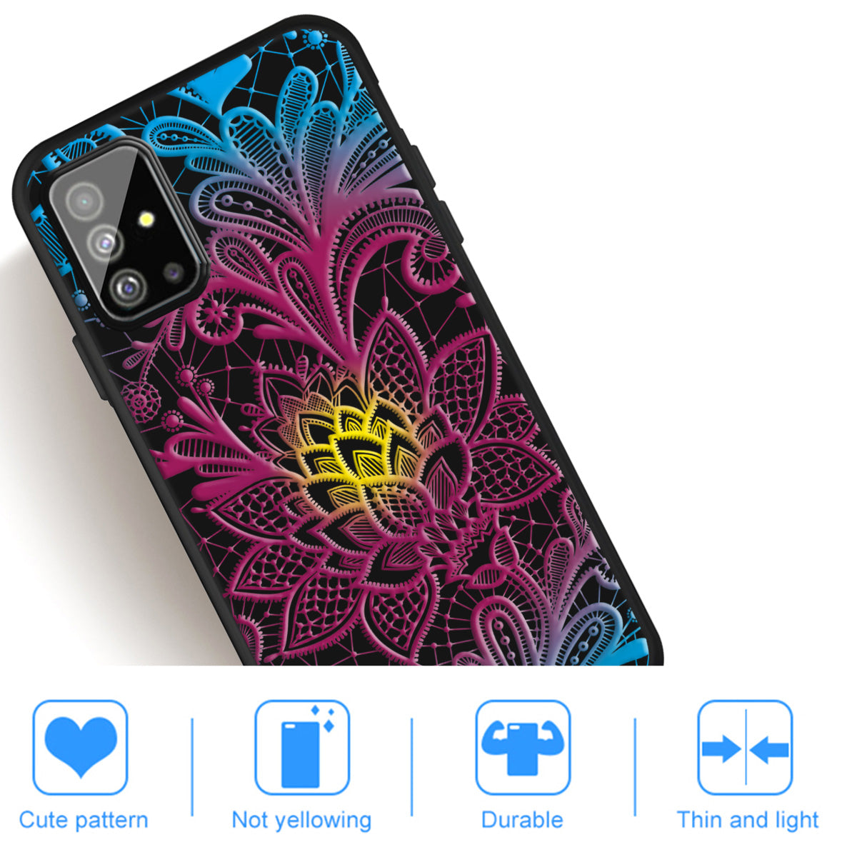 Matte Pattern Printing TPU Back Case for Samsung Galaxy S20 Plus - Beautiful Flower