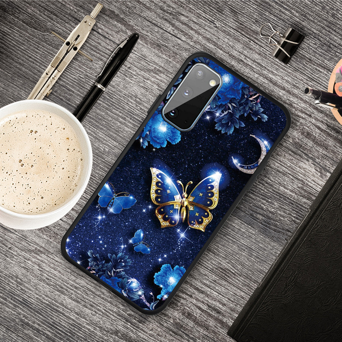 Matte Pattern Printing TPU Phone Cover for Samsung Galaxy S20 4G/S20 5G - Butterflies