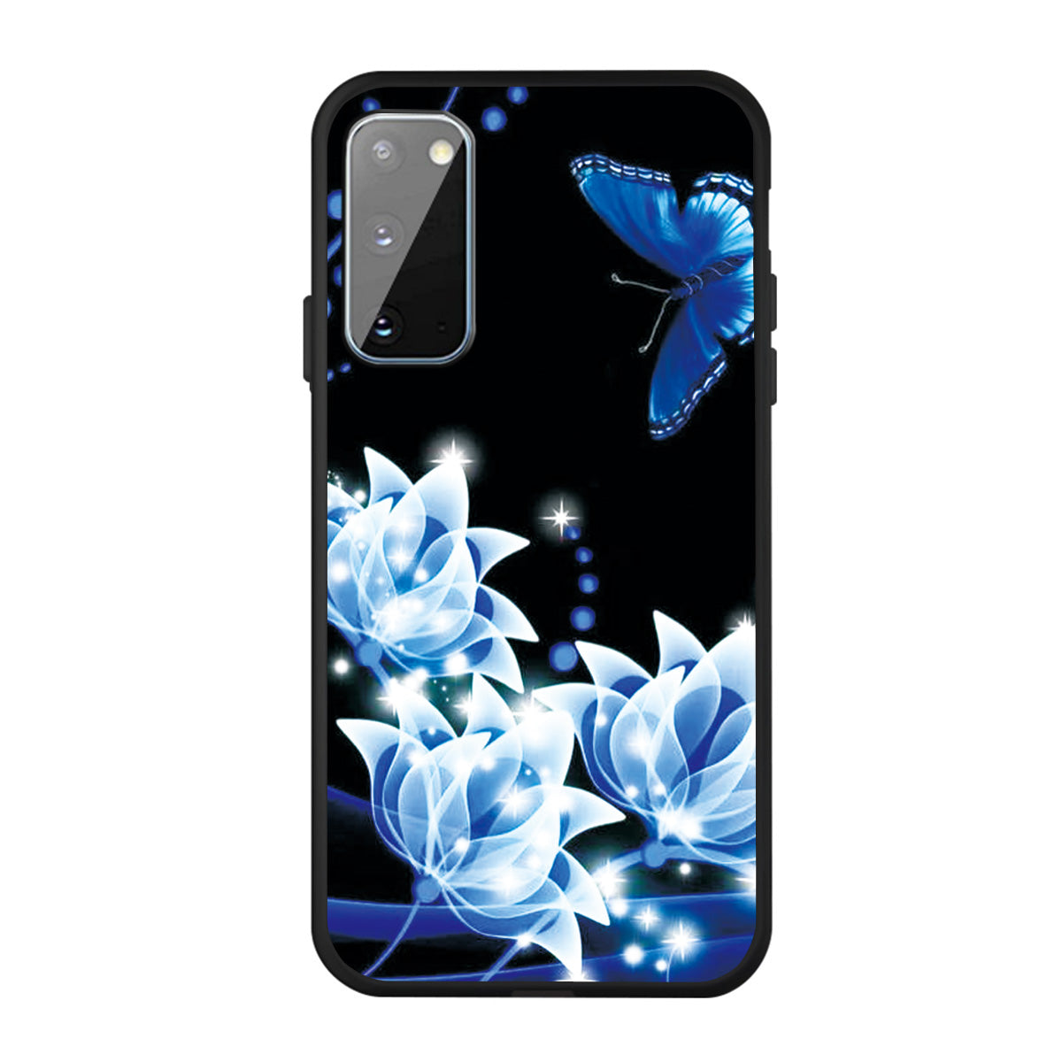 Matte Pattern Printing TPU Phone Cover for Samsung Galaxy S20 4G/S20 5G- White Flower