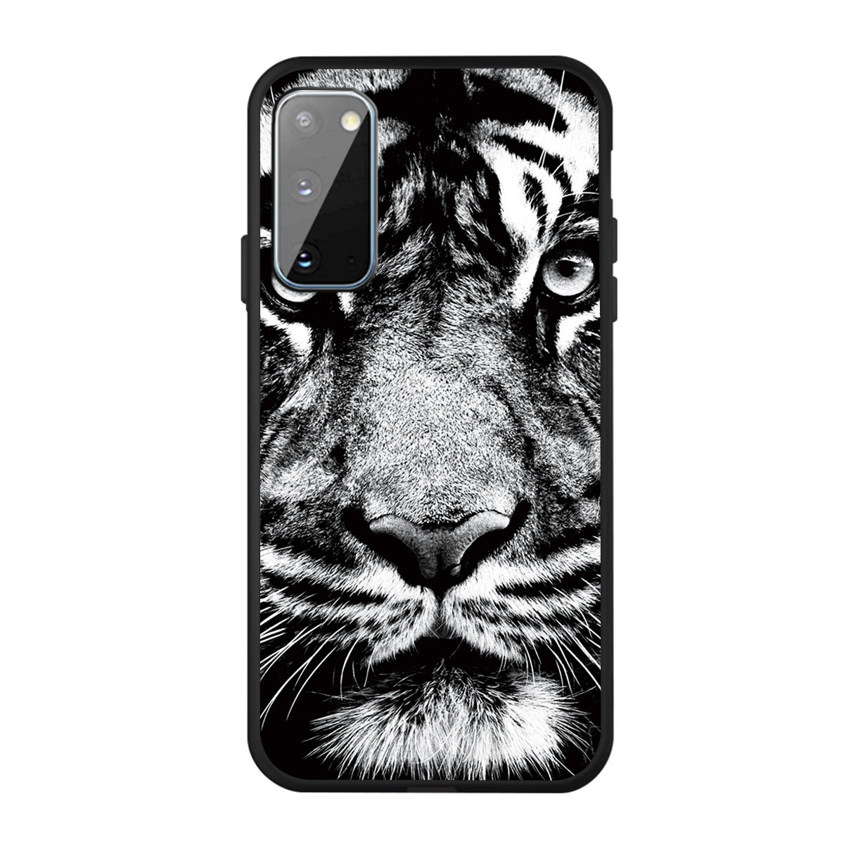 Matte Pattern Printing TPU Phone Cover for Samsung Galaxy S20 4G/S20 5G - Tiger Face