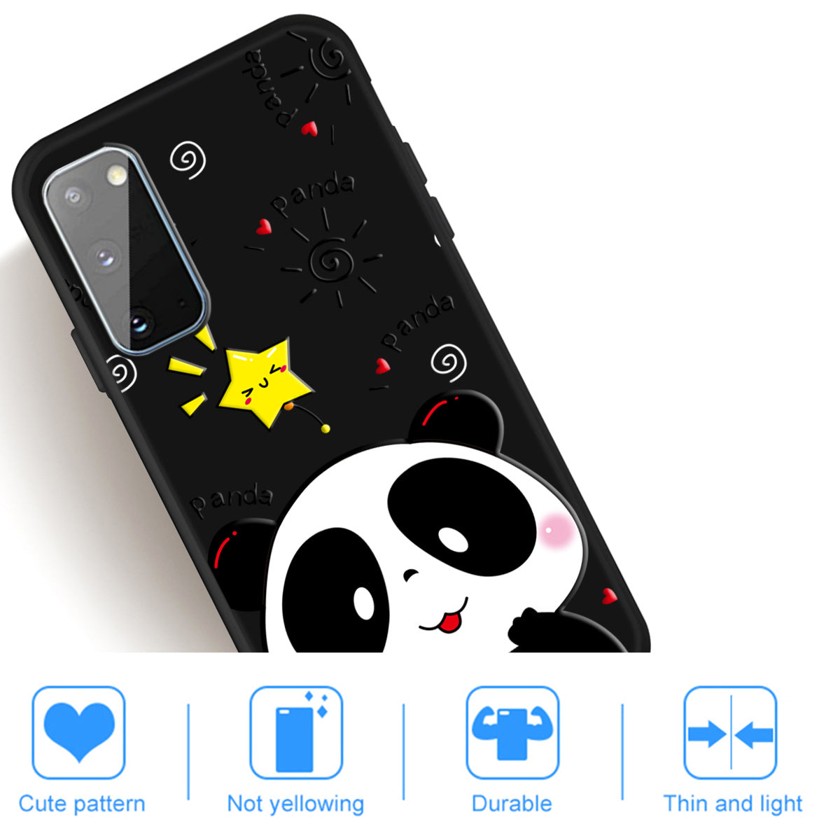 Matte Pattern Printing TPU Phone Cover for Samsung Galaxy S20 4G/S20 5G - Panda