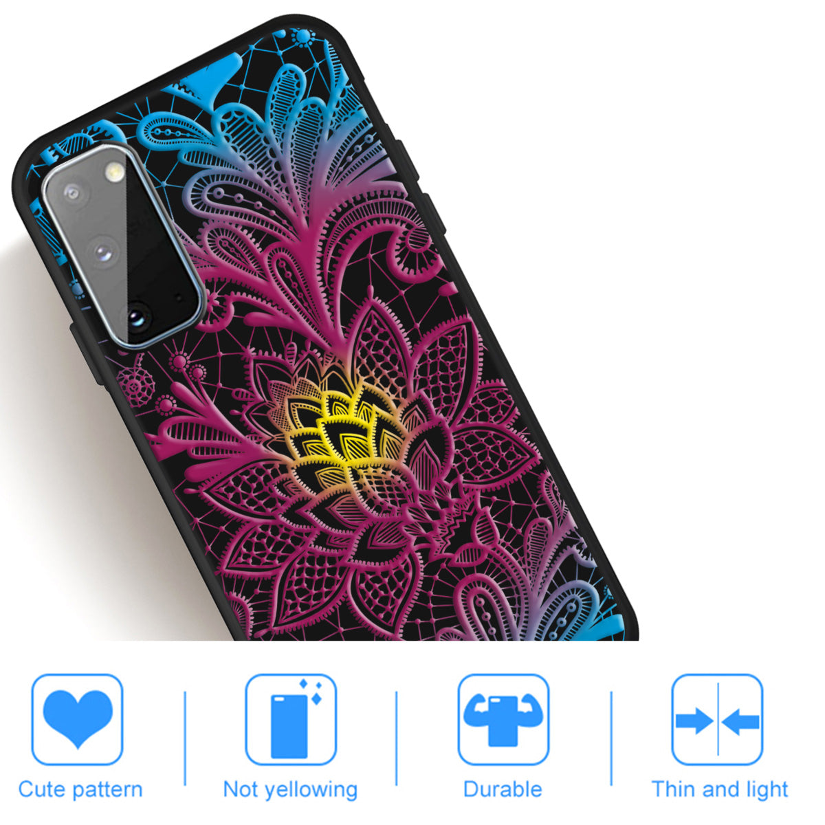 Matte Pattern Printing TPU Phone Cover for Samsung Galaxy S20 4G/S20 5G - Beautiful Flower