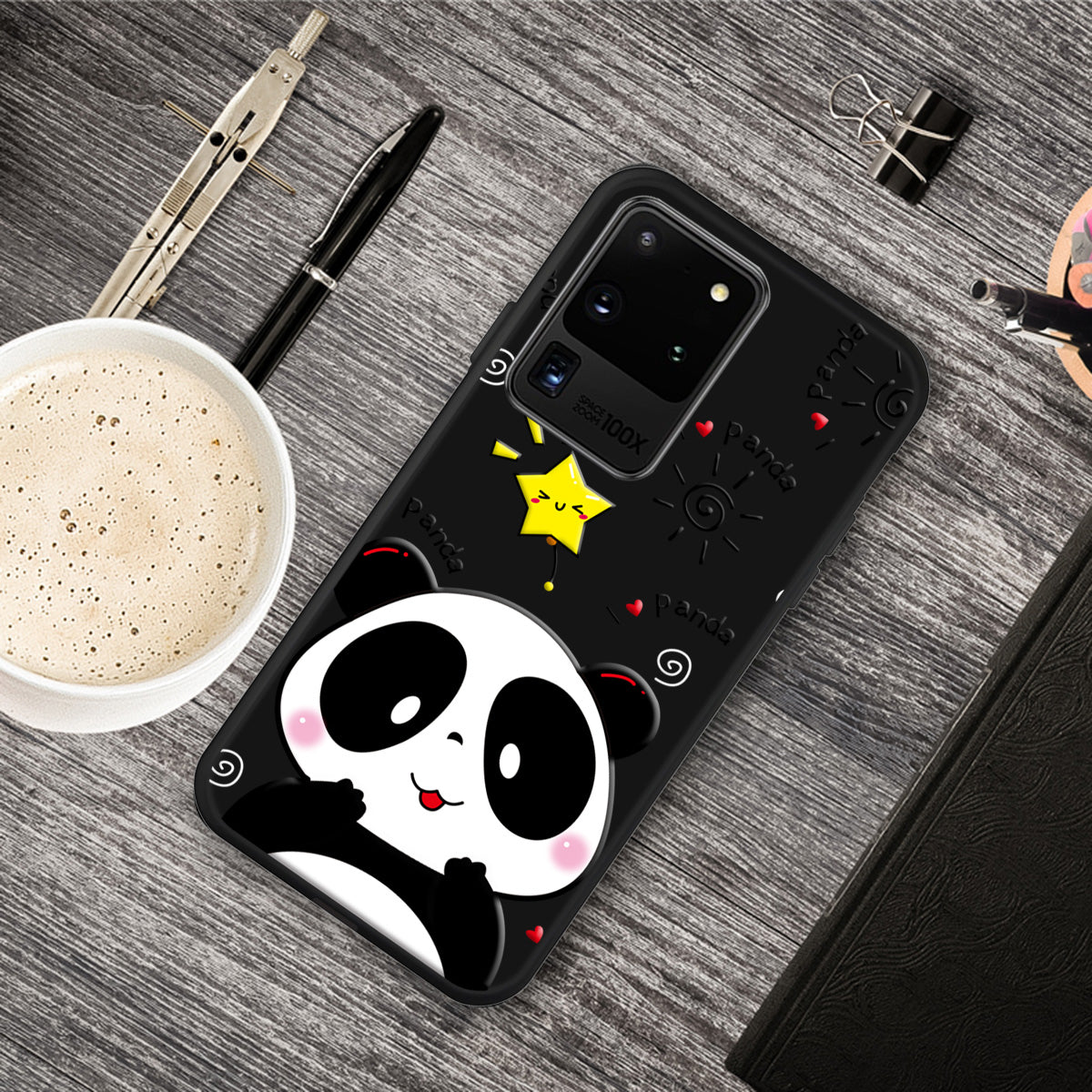 Matte Pattern Printing Soft TPU Case Cover for Samsung Galaxy S20 Ultra - Cute Panda