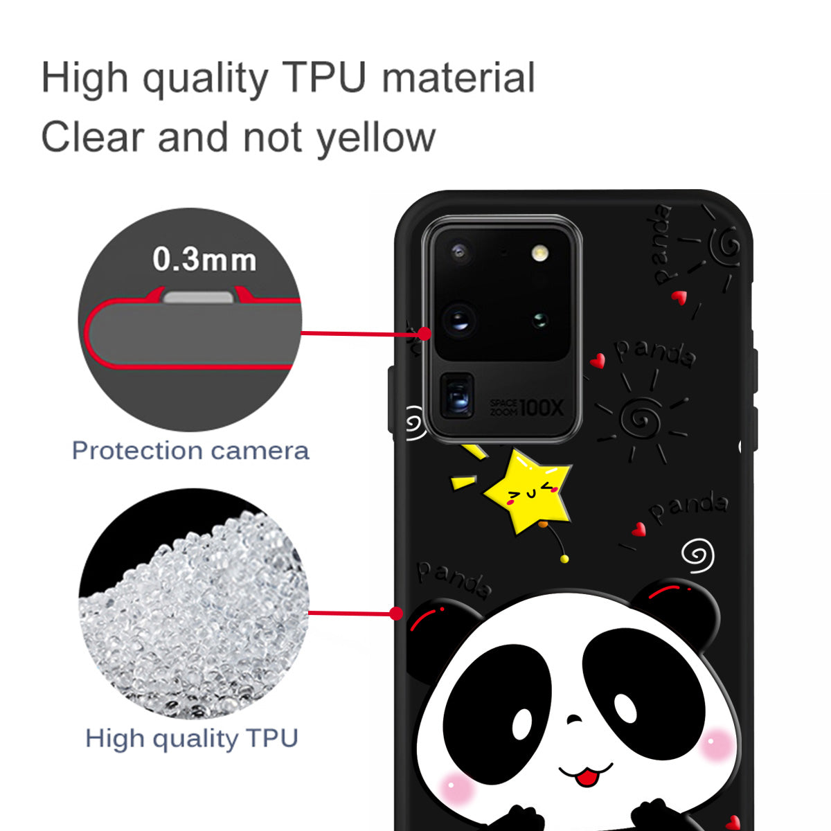 Matte Pattern Printing Soft TPU Case Cover for Samsung Galaxy S20 Ultra - Cute Panda