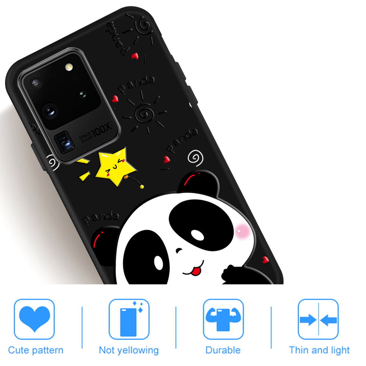 Matte Pattern Printing Soft TPU Case Cover for Samsung Galaxy S20 Ultra - Cute Panda