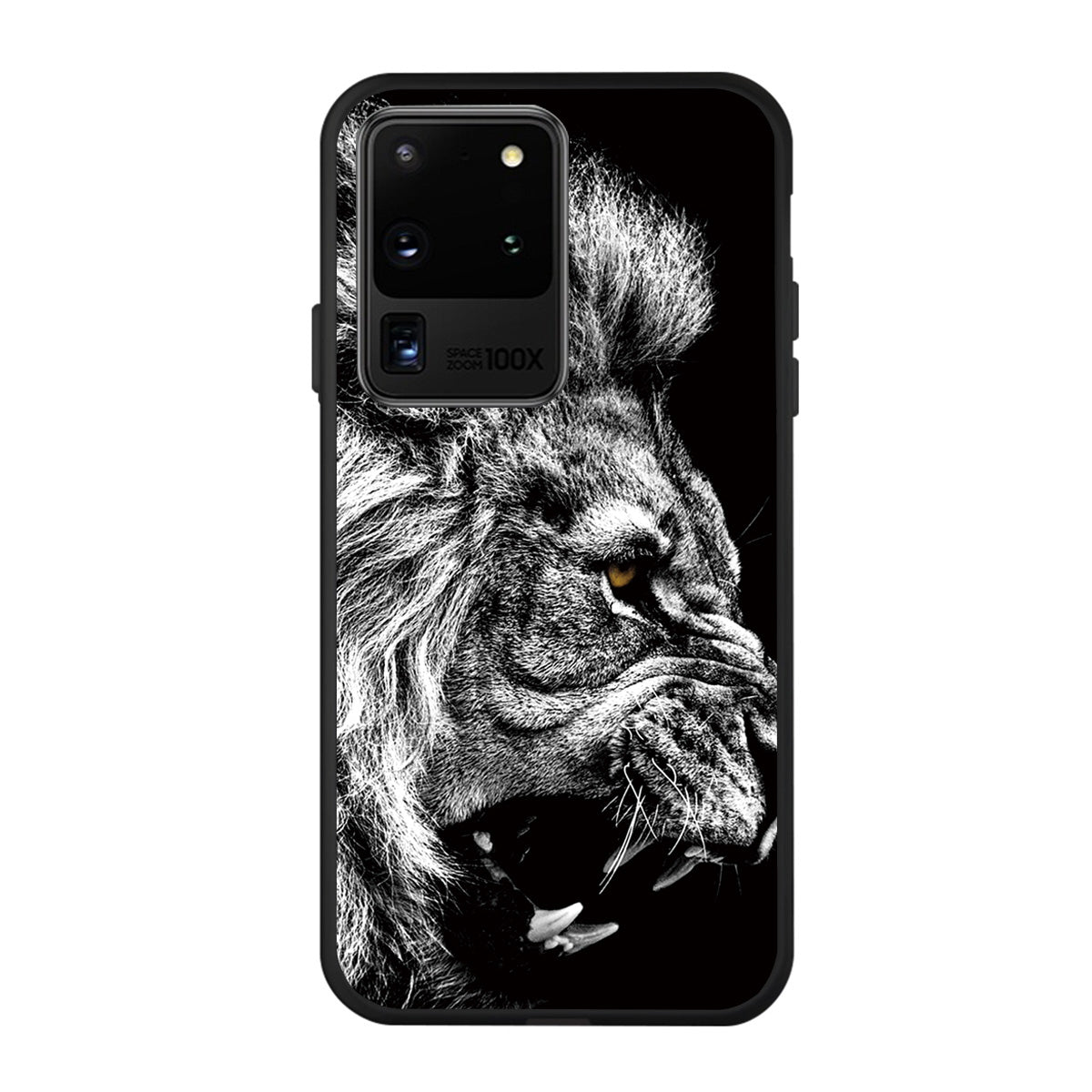 Matte Pattern Printing Soft TPU Case Cover for Samsung Galaxy S20 Ultra - Lion