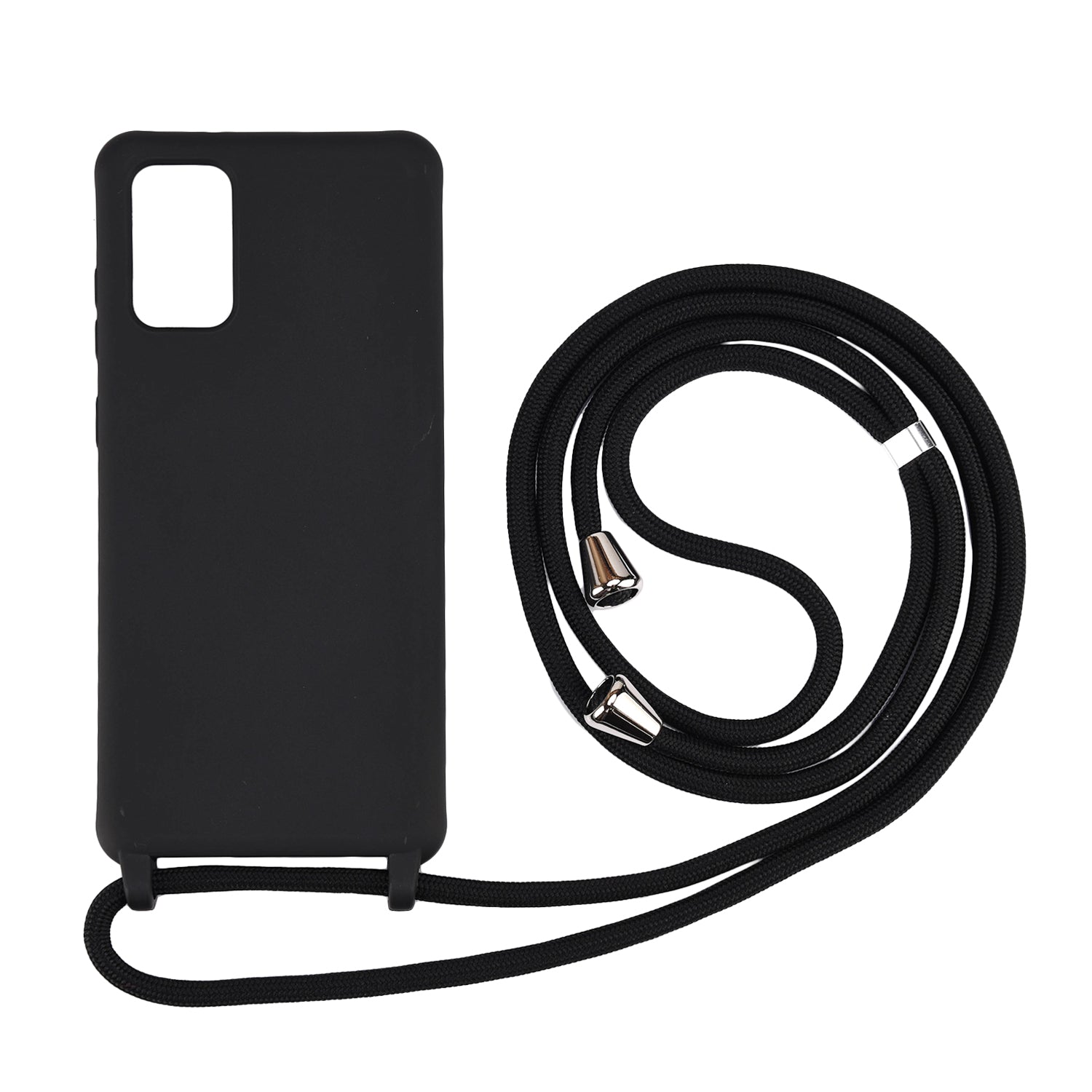 Soft TPU Mobile Phone Case with Multi-function Strap for Samsung Galaxy S20 4G/S20 5G - Black