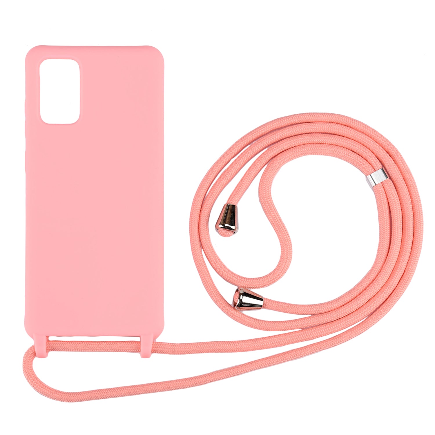 Soft TPU Mobile Phone Case with Multi-function Strap for Samsung Galaxy S20 4G/S20 5G - Pink