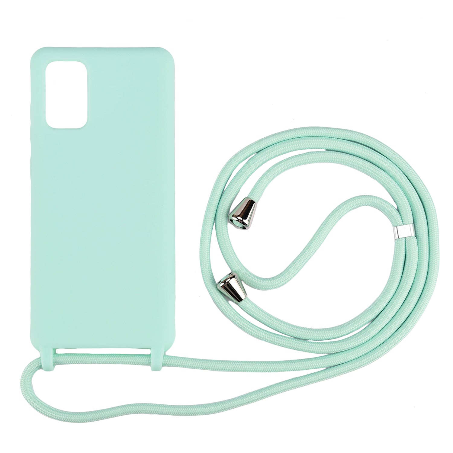 Soft TPU Mobile Phone Case with Multi-function Strap for Samsung Galaxy S20 4G/S20 5G - Baby Blue