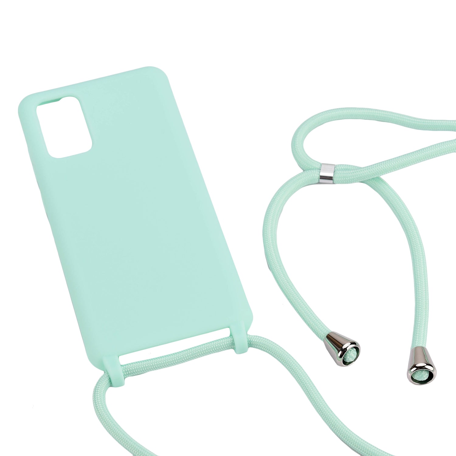 Soft TPU Mobile Phone Case with Multi-function Strap for Samsung Galaxy S20 4G/S20 5G - Baby Blue