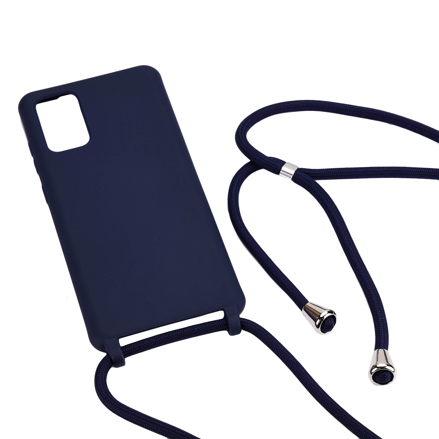 Soft TPU Mobile Phone Case with Multi-function Strap for Samsung Galaxy S20 4G/S20 5G - Dark Blue