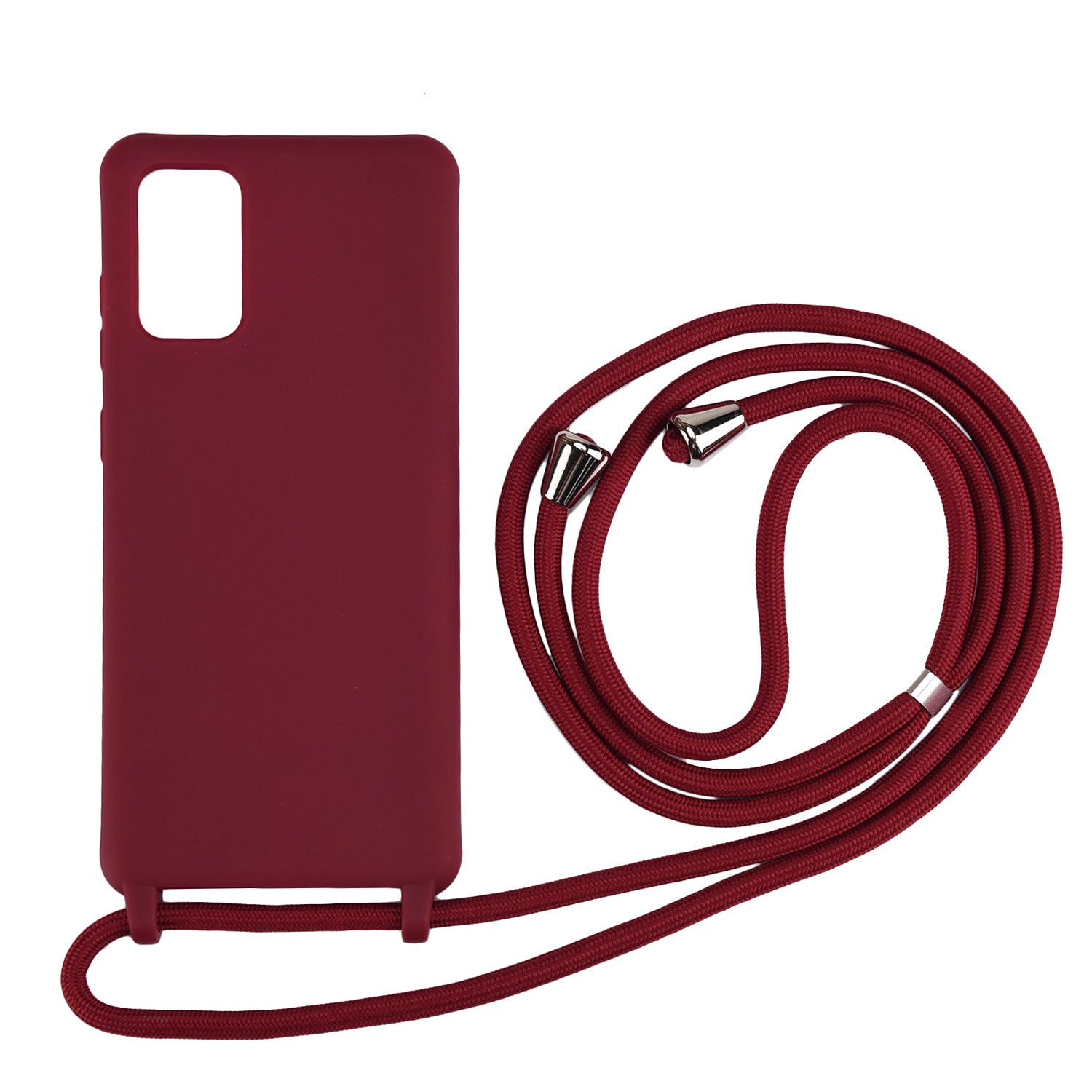 Soft TPU Mobile Phone Case with Multi-function Strap for Samsung Galaxy S20 4G/S20 5G - Red