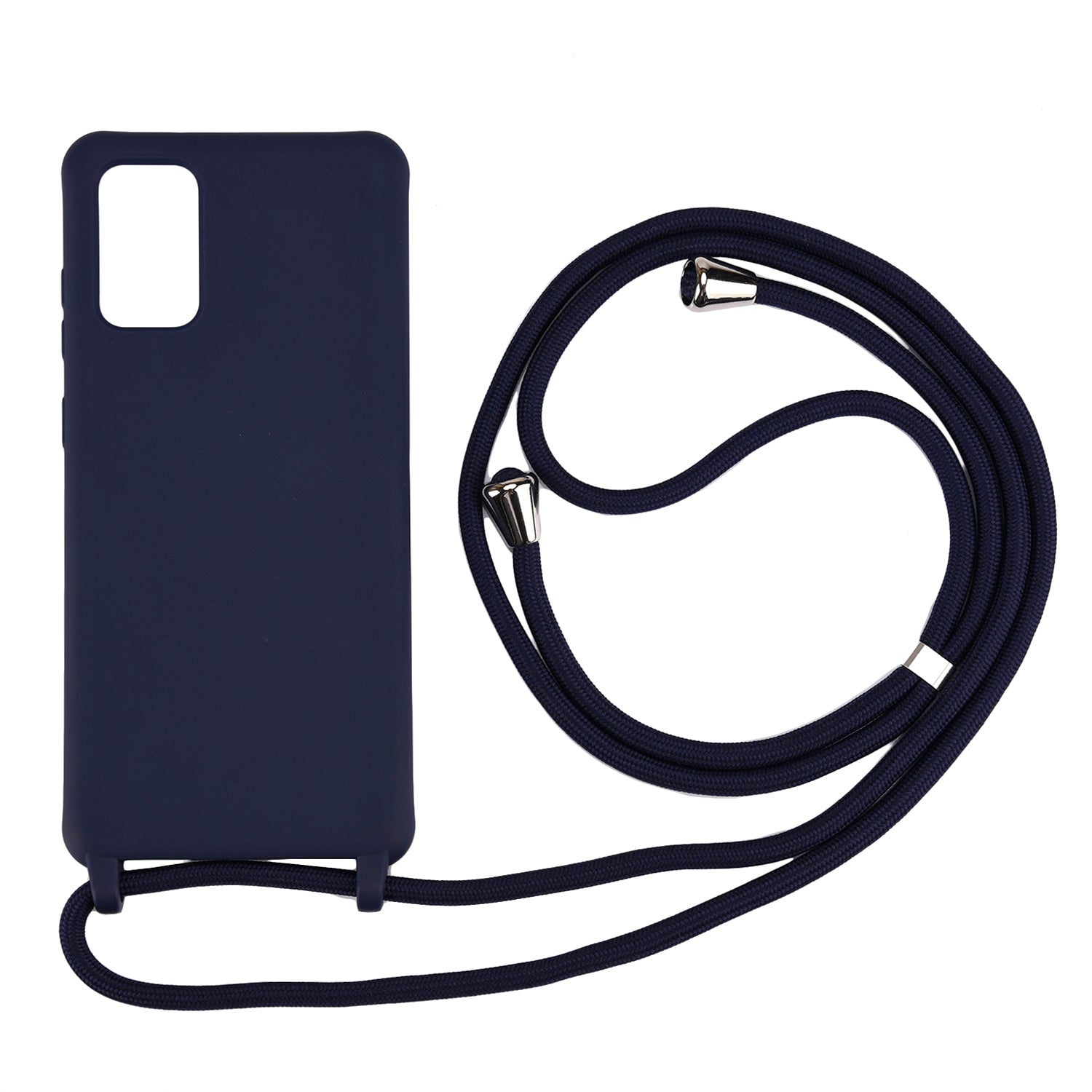 Durable TPU Back Cover Case with Multi-function Strap for Samsung Galaxy S20 Plus - Dark Blue