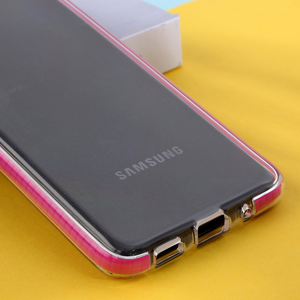 Bi-color TPU Back Cell Phone Case for Samsung Galaxy S20 4G/S20 5G - Rose