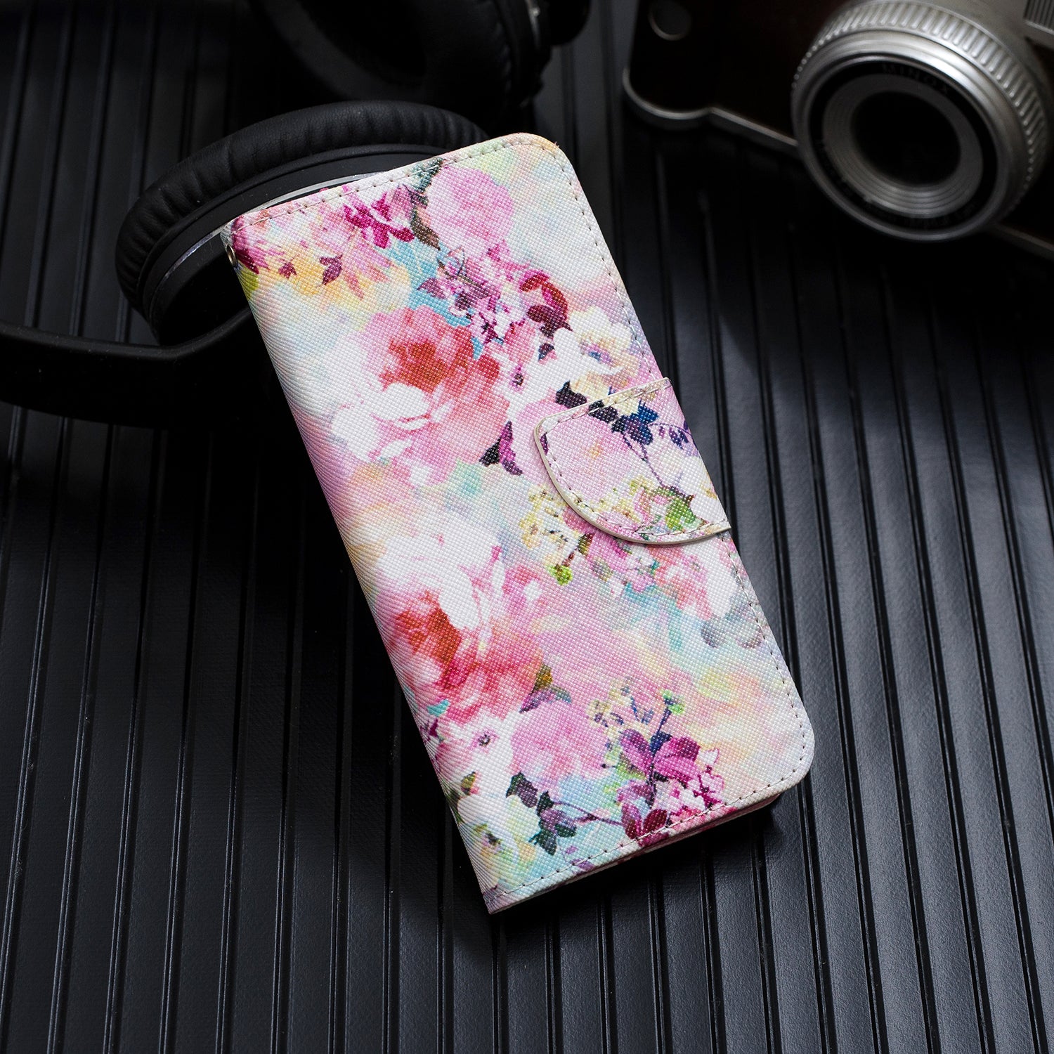 Pattern Printing Cross Texture Leather Wallet Case for Samsung Galaxy S20 Ultra - Vivid Flowers