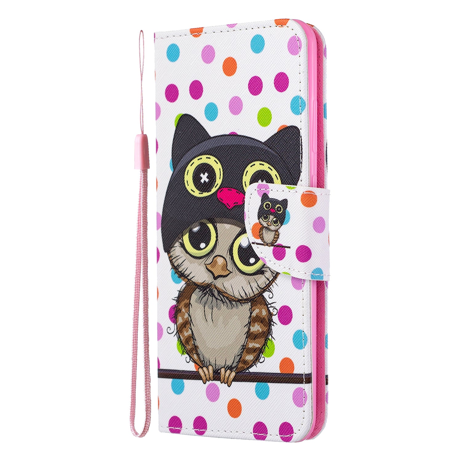 Pattern Printing Cross Texture Leather Wallet Case for Samsung Galaxy S20 Ultra - Owl