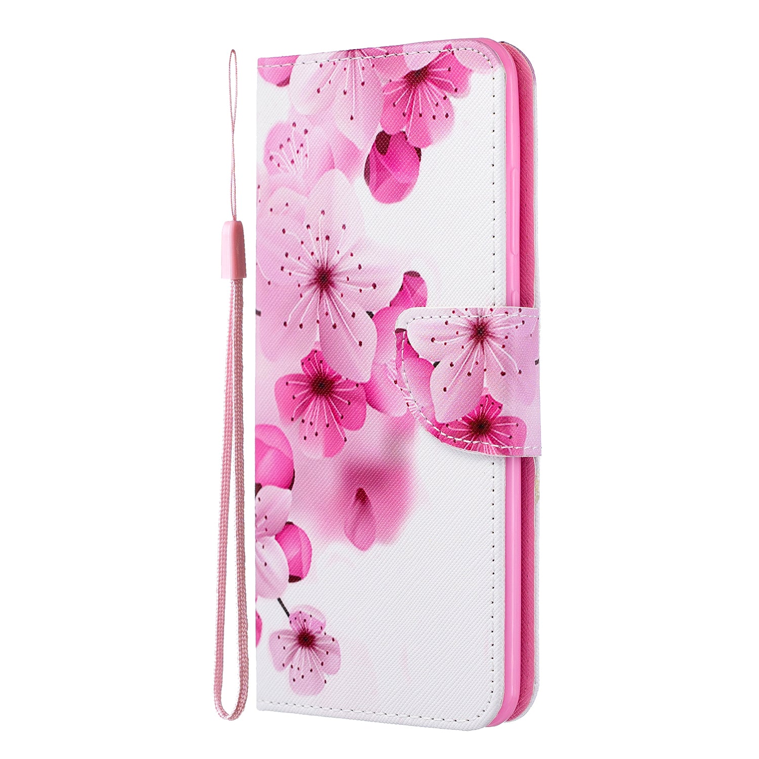 Pattern Printing Cross Texture Leather Wallet Case for Samsung Galaxy S20 Ultra - Plum Blossom