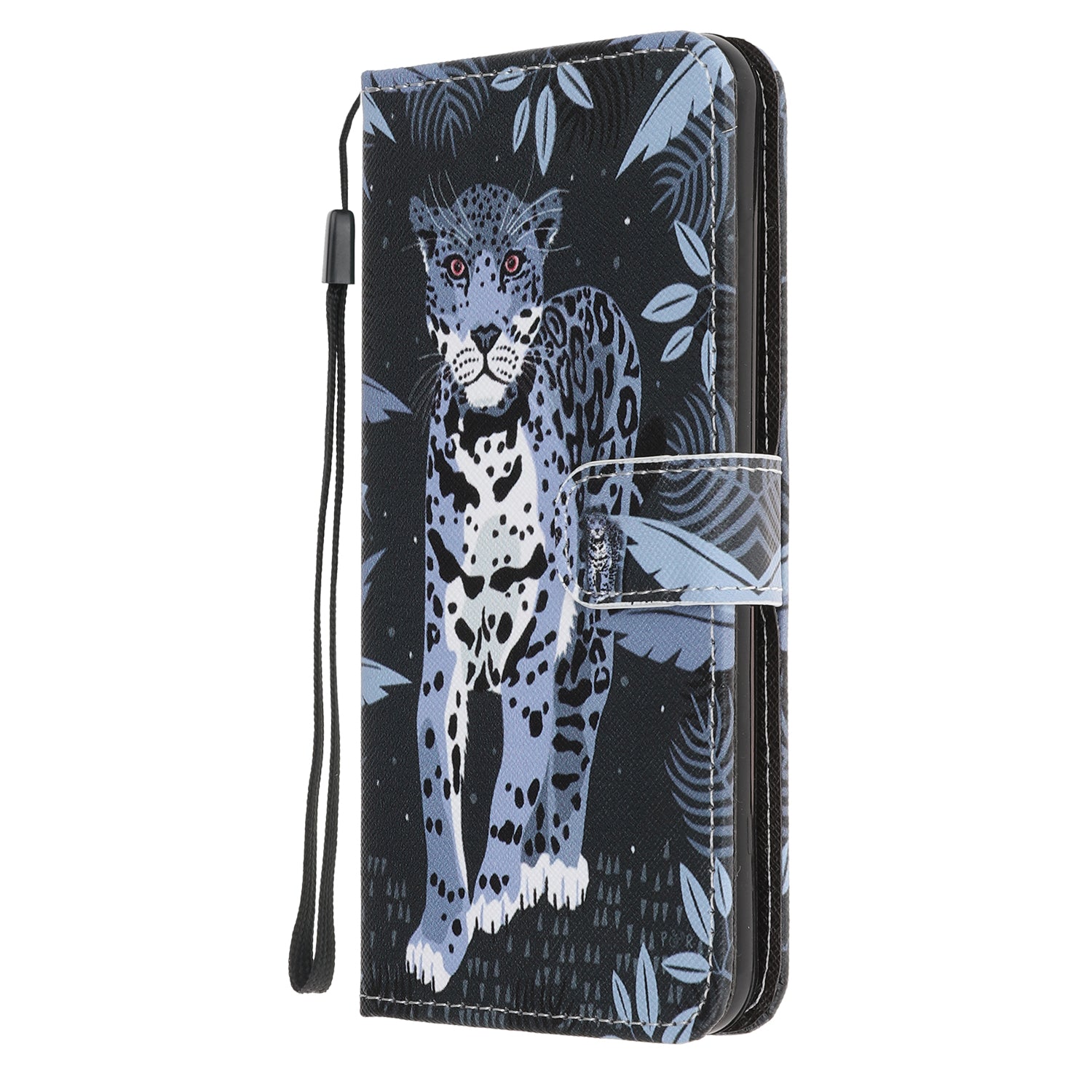 Pattern Printing Cross Texture Leather Wallet Case with Strap for Samsung Galaxy S20 4G/S20 5G - Leopard