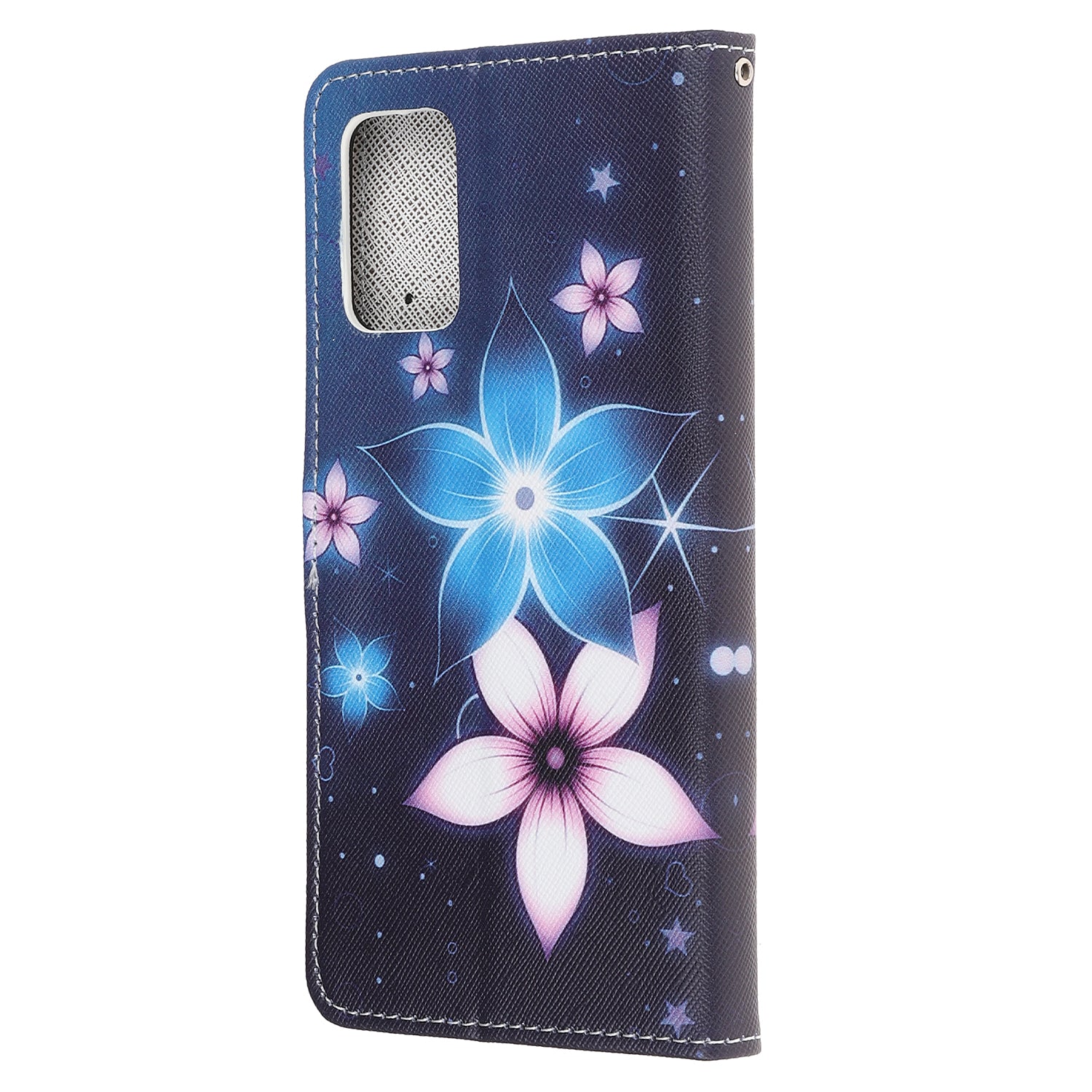 Pattern Printing Cross Texture Leather Wallet Case with Strap for Samsung Galaxy S20 4G/S20 5G - Flower