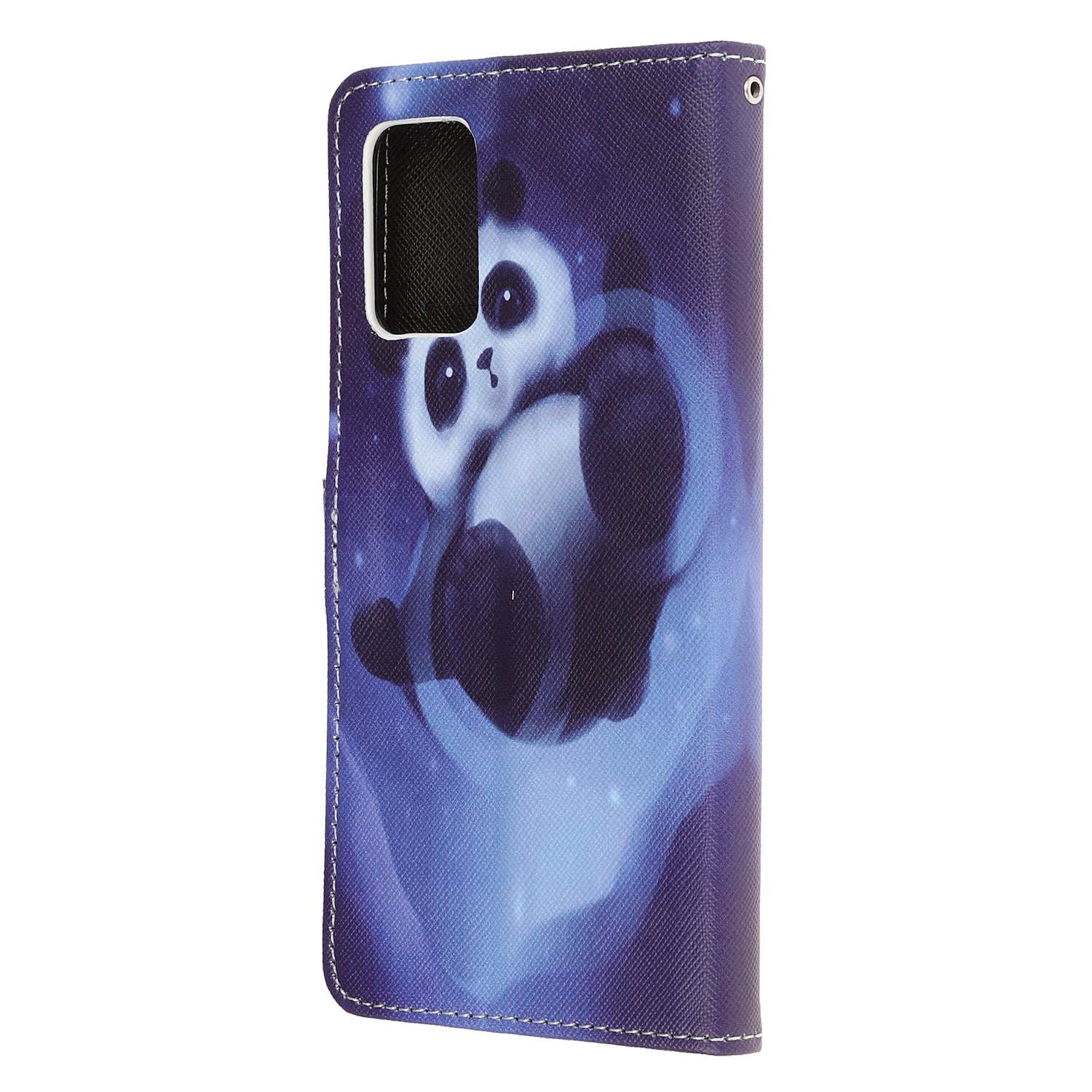 Pattern Printing Cross Texture Leather Wallet Phone Shell with Strap for Samsung Galaxy S20 Plus - Panda